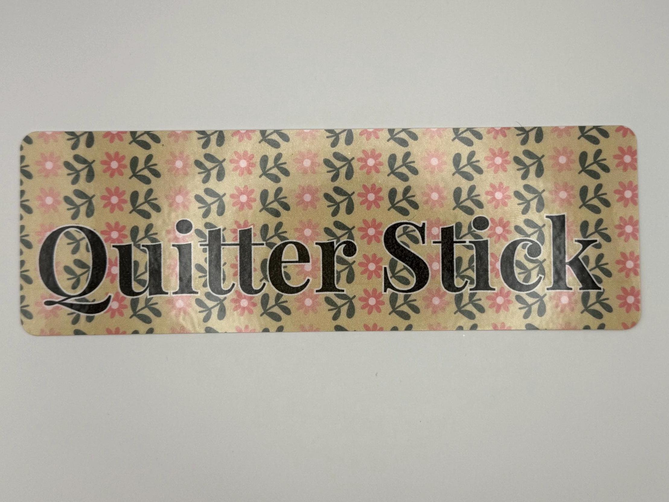 5 Pack of Floral Laminate Bookmarks | Quitter Stick Design