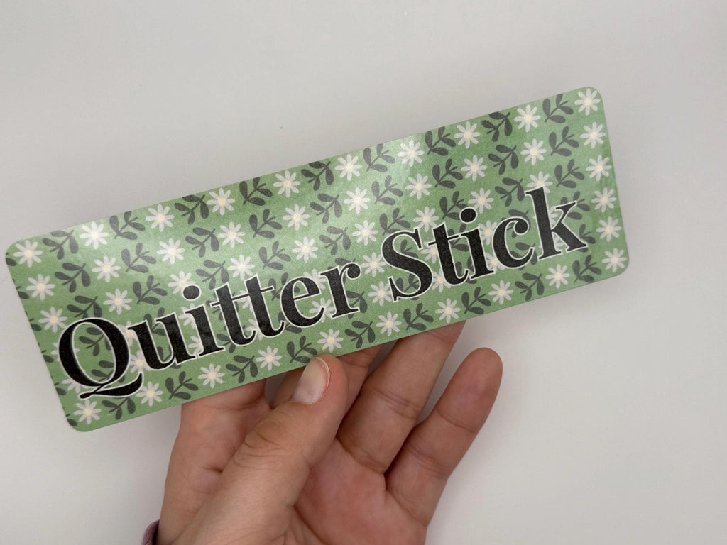 5 Pack of Floral Laminate Bookmarks | Quitter Stick Design
