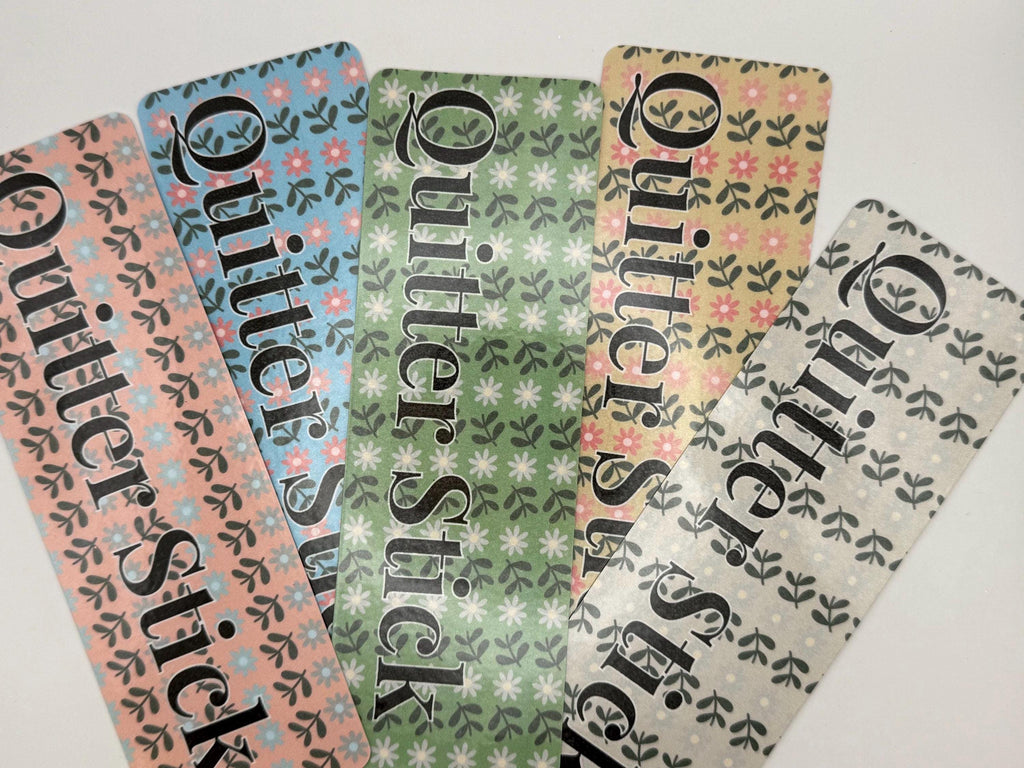 5 Pack of Floral Laminate Bookmarks | Quitter Stick Design