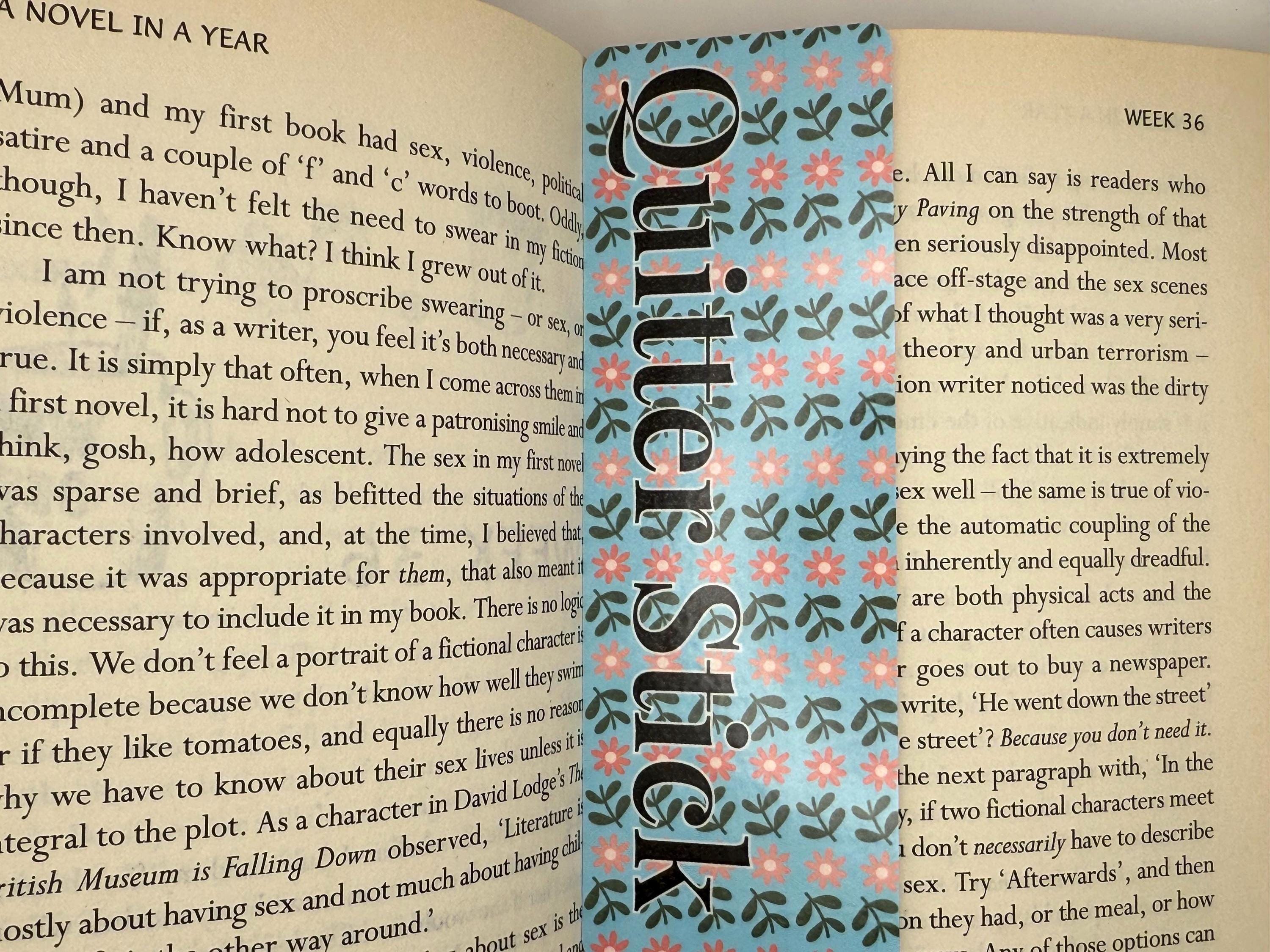5 Pack of Floral Laminate Bookmarks | Quitter Stick Design