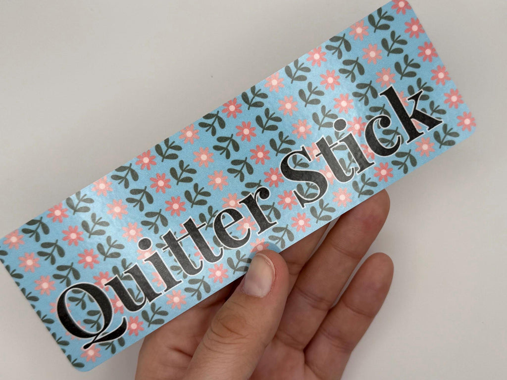 5 Pack of Floral Laminate Bookmarks | Quitter Stick Design