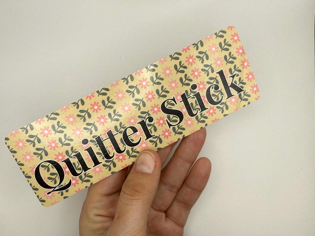 5 Pack of Floral Laminate Bookmarks | Quitter Stick Design