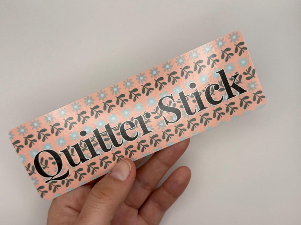 5 Pack of Floral Laminate Bookmarks | Quitter Stick Design