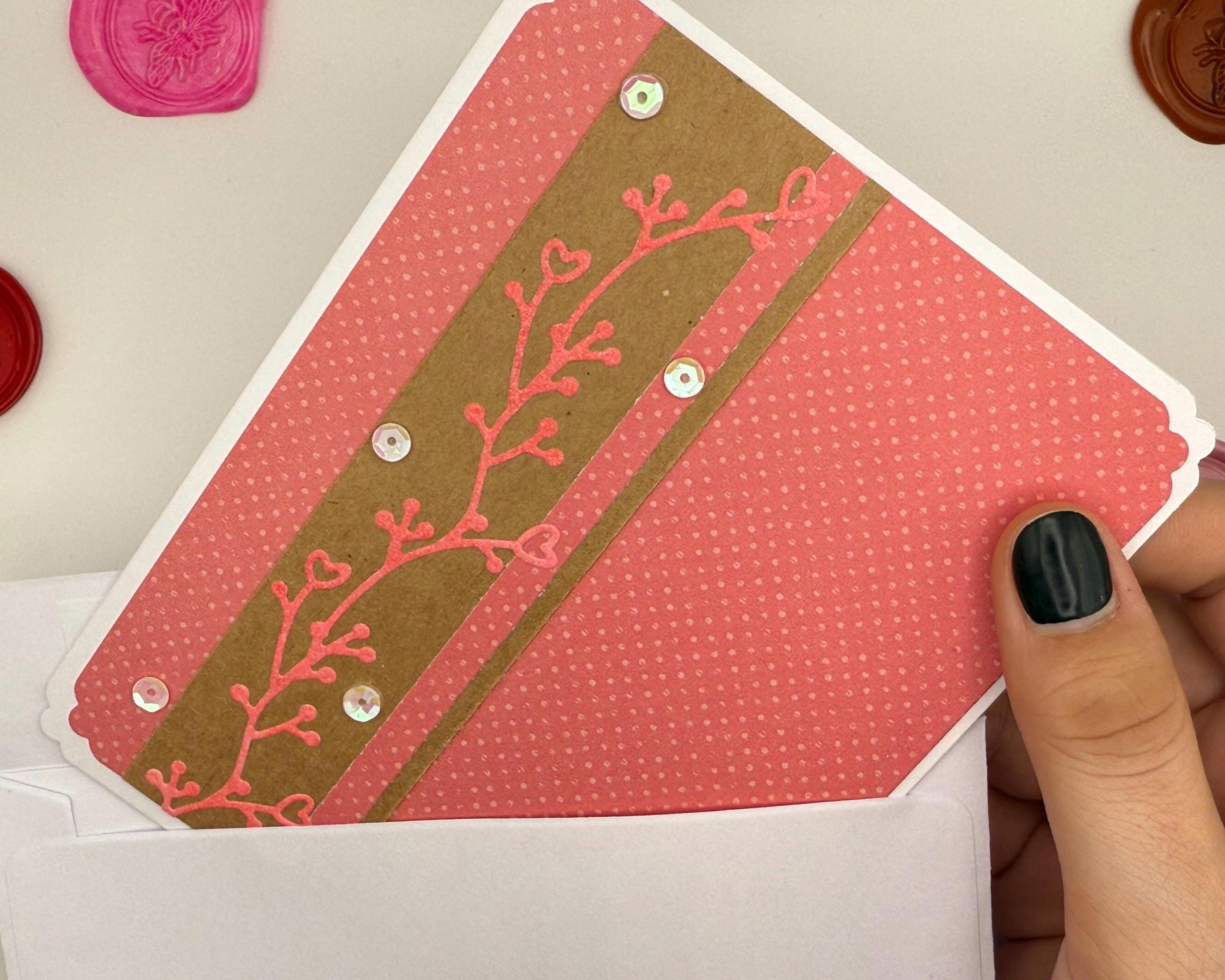 Minimalist Valentines Day Card | Elegant Handmade Heart Greeting