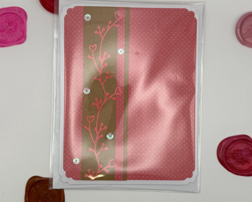 Minimalist Valentines Day Card | Elegant Handmade Heart Greeting