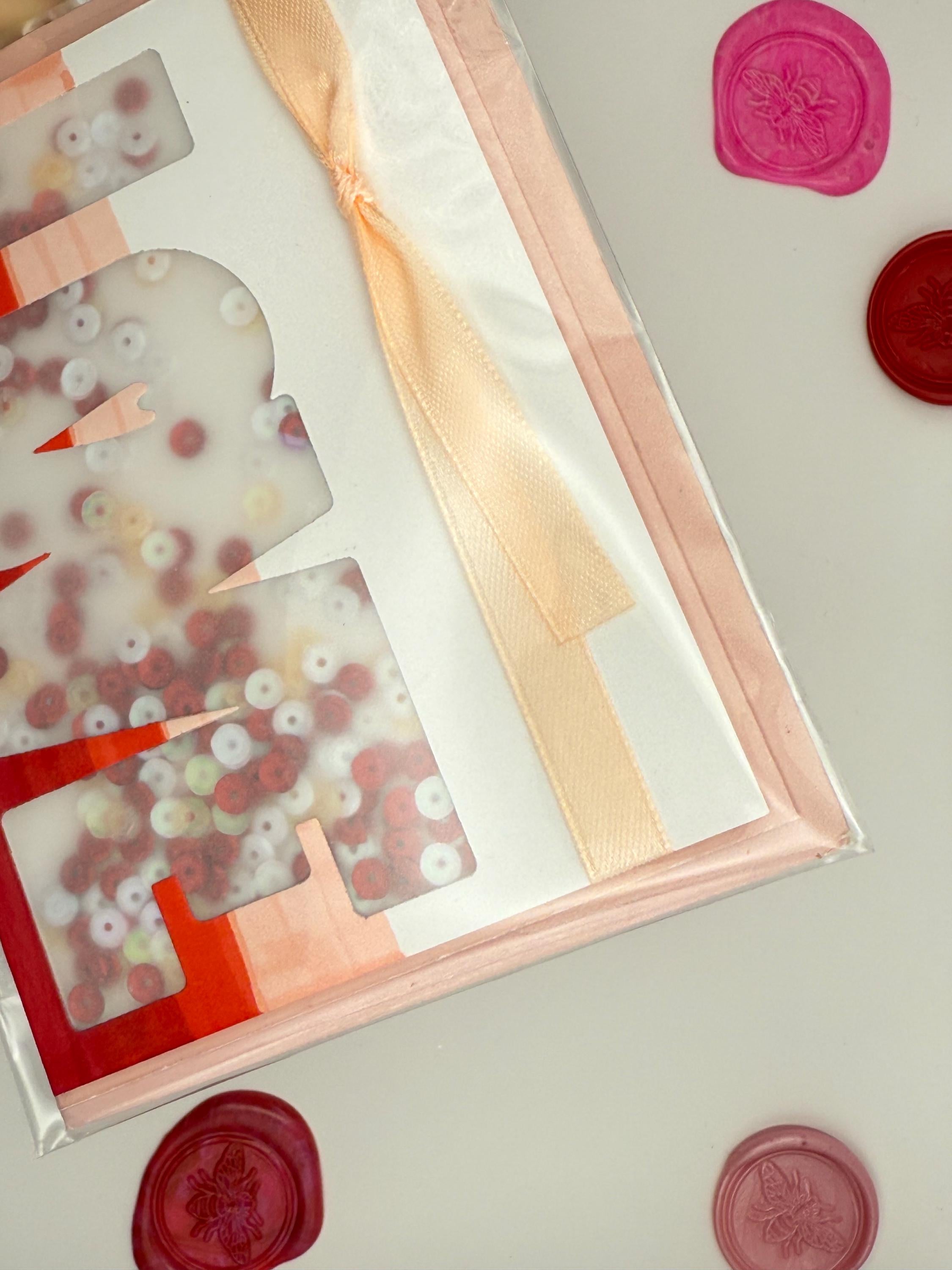 Handmade Love Shaker Card | Interactive Romantic Greeting Card