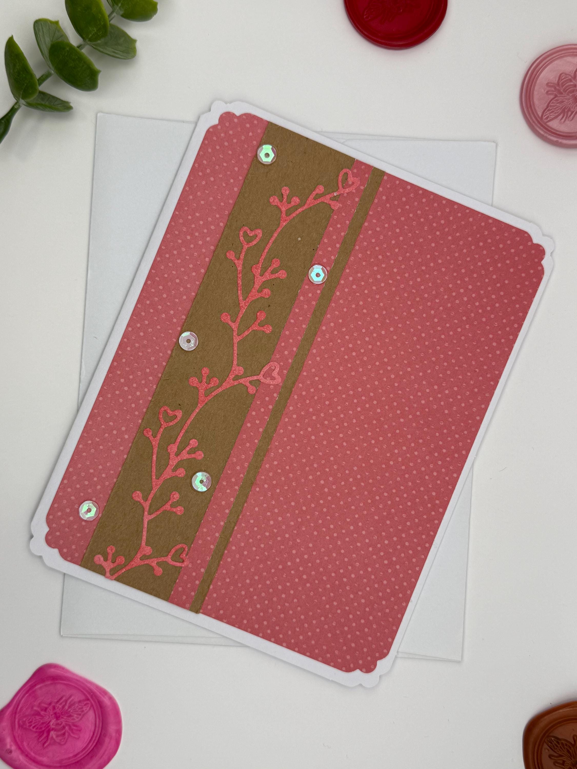 Minimalist Valentines Day Card | Elegant Handmade Heart Greeting