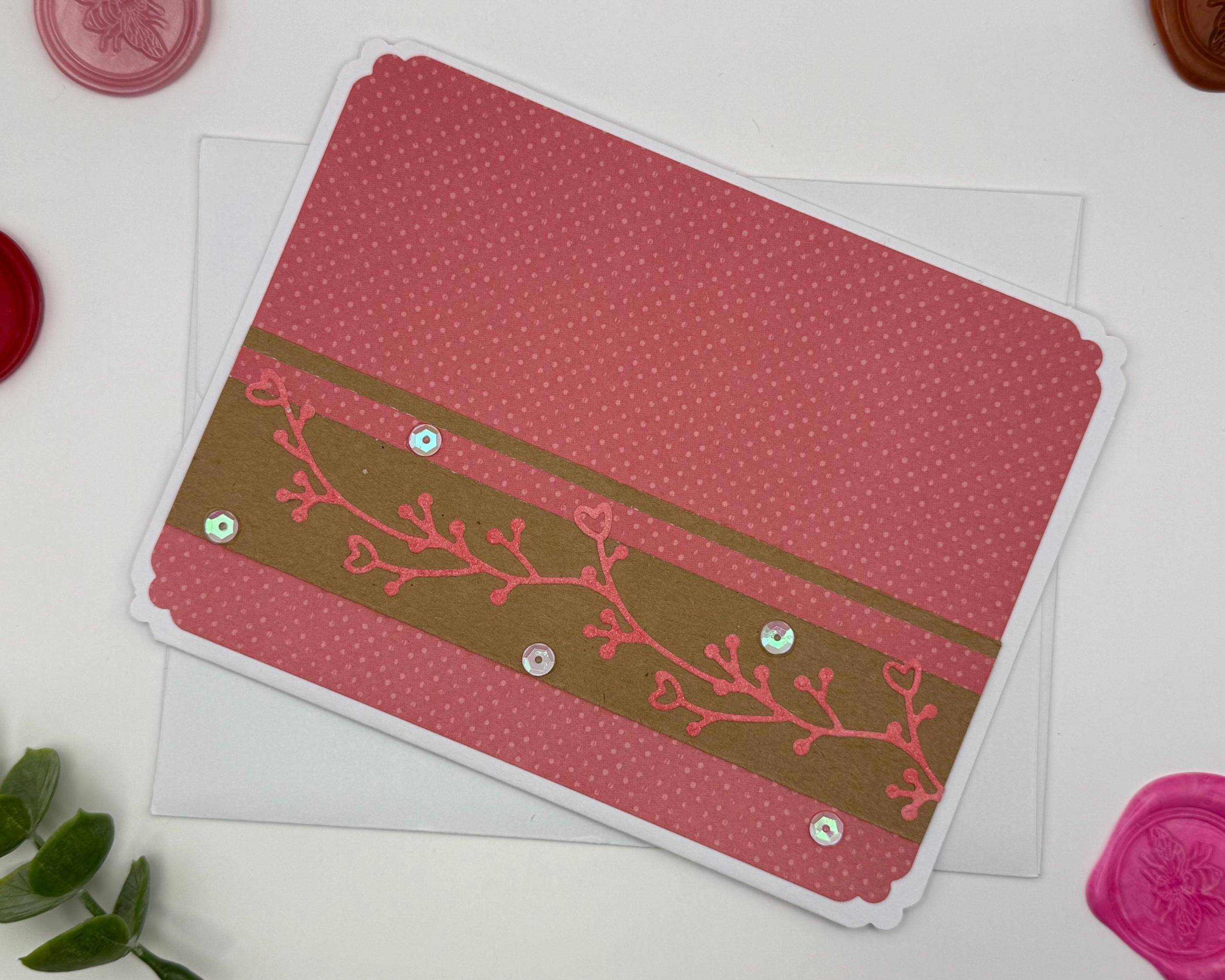 Minimalist Valentines Day Card | Elegant Handmade Heart Greeting