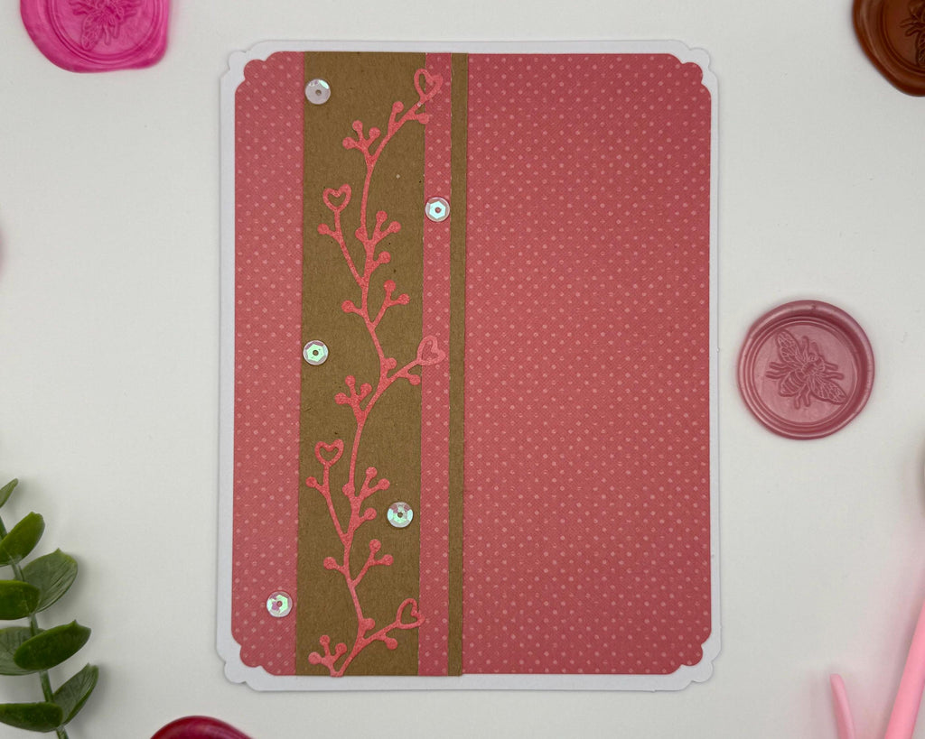 Minimalist Valentines Day Card | Elegant Handmade Heart Greeting
