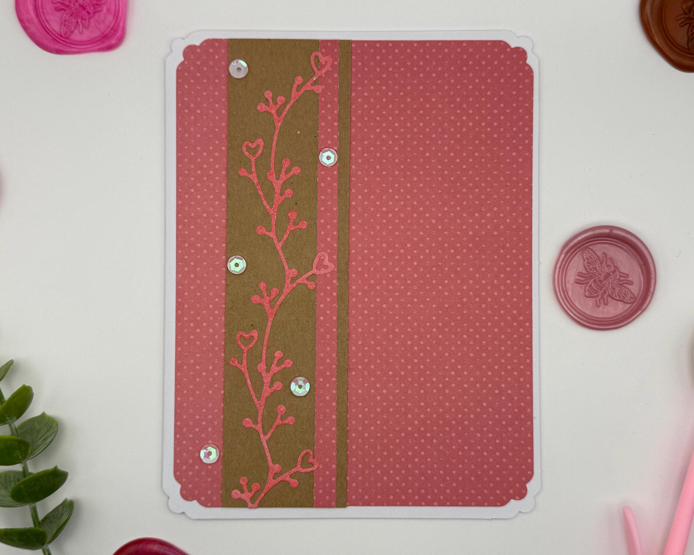 Minimalist Valentines Day Card | Elegant Handmade Heart Greeting