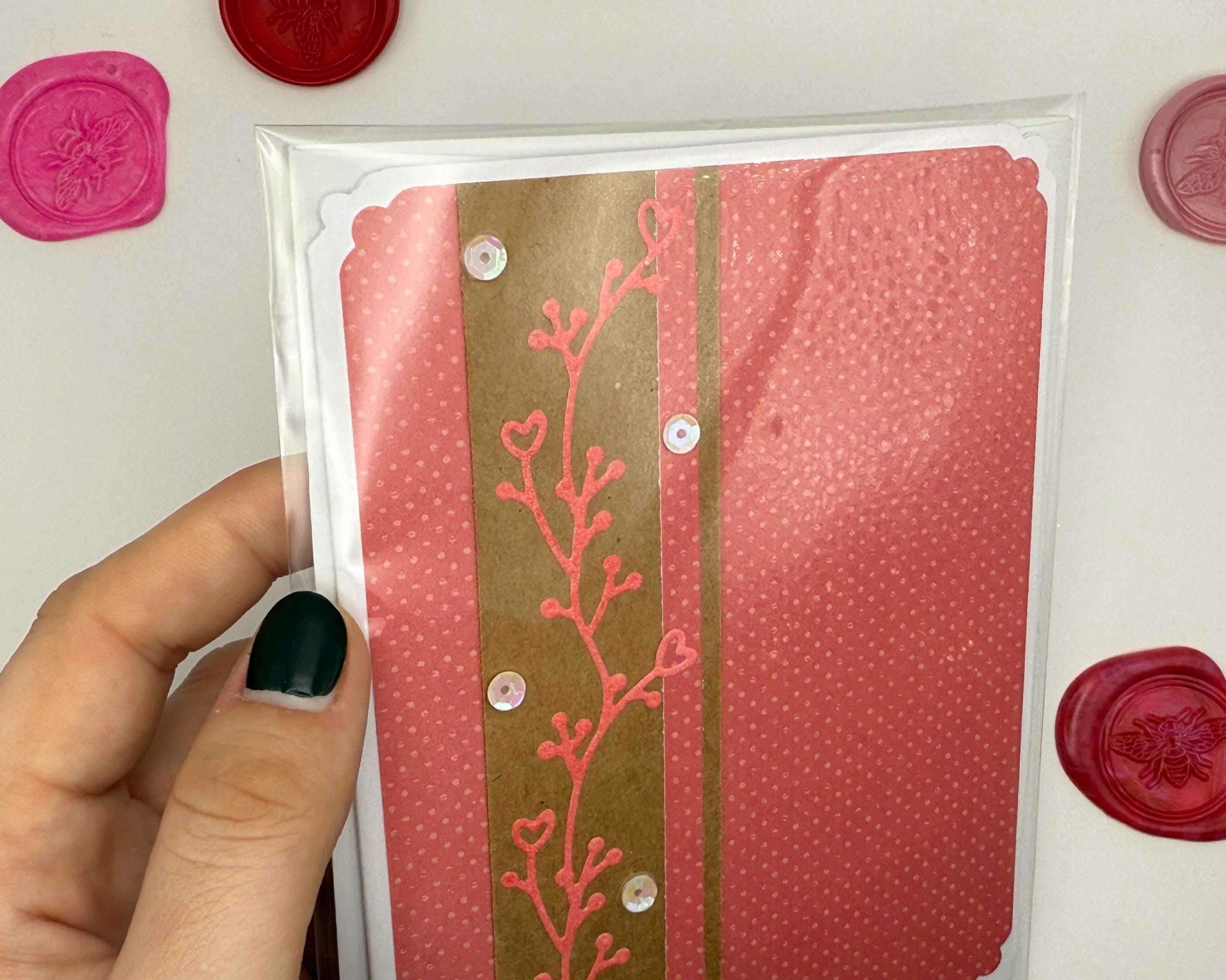 Minimalist Valentines Day Card | Elegant Handmade Heart Greeting