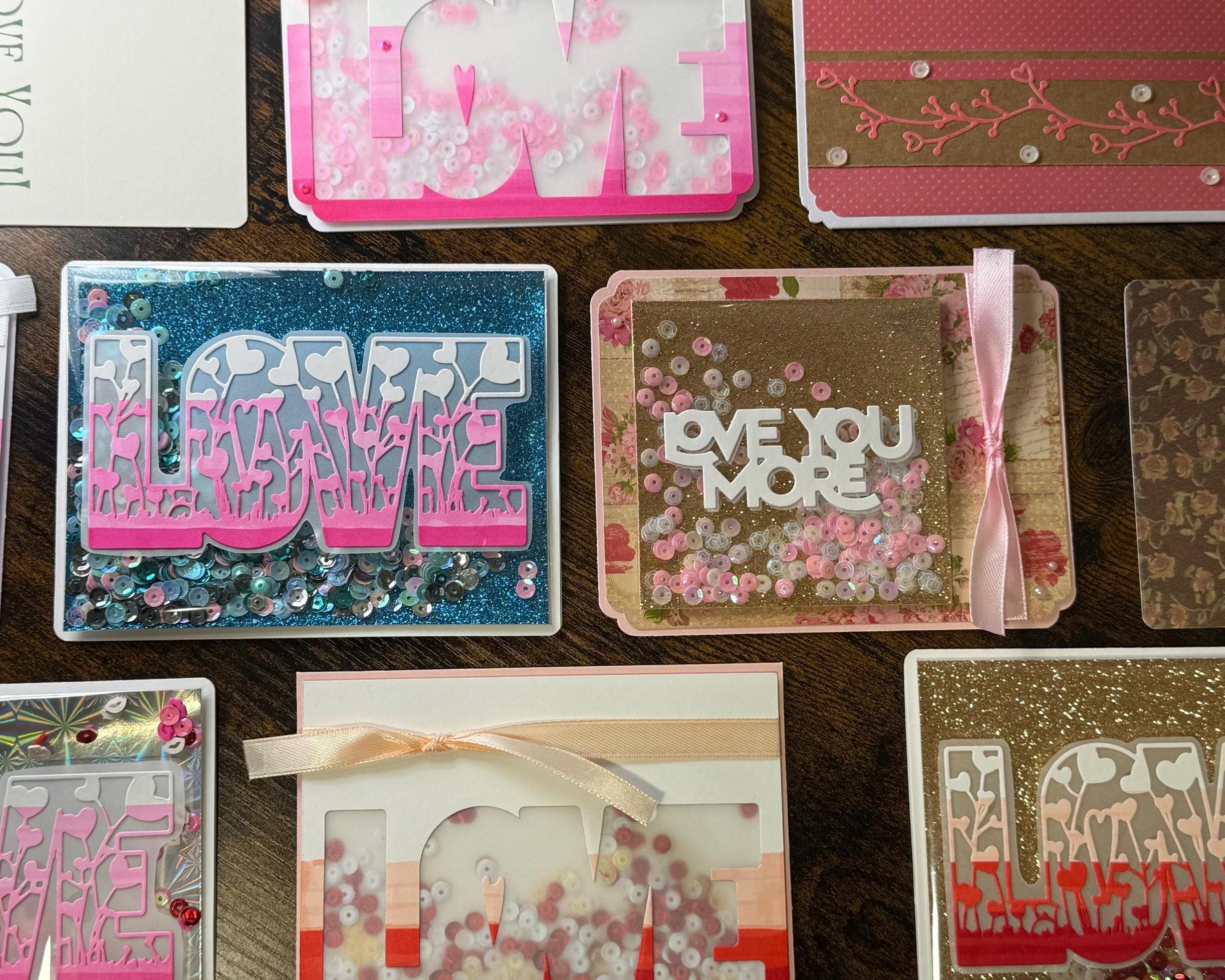 Handmade Love You More Shaker Card | Valentine's Day Greeting Card