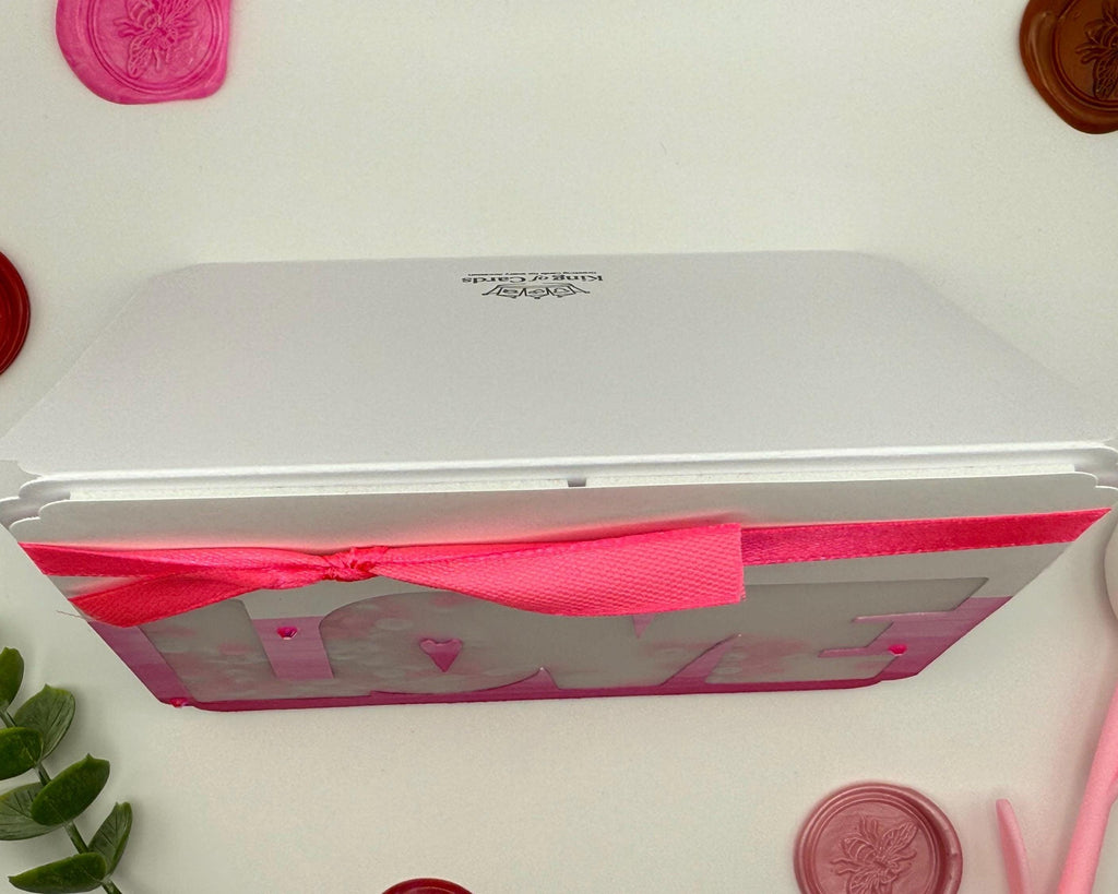 Pink Valentine's Day Card | Handmade Shaker Greeting Card