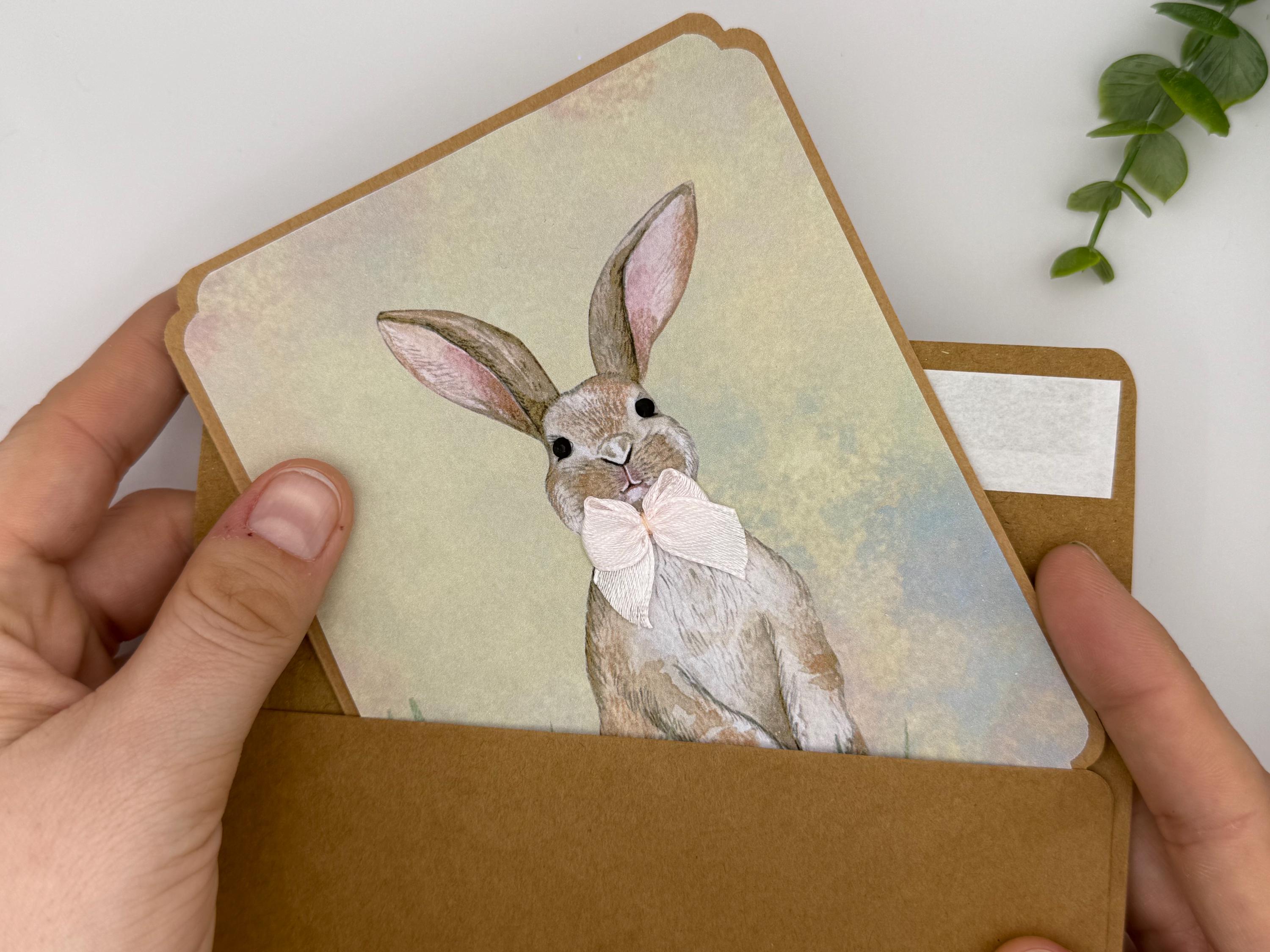 Embellished Easter Bunny Greeting Card