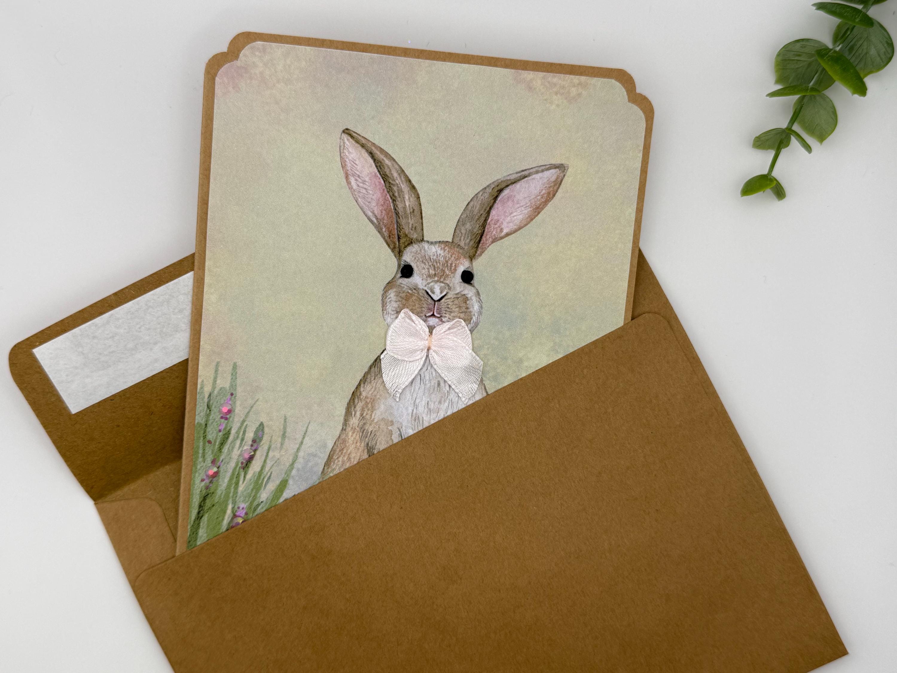 Embellished Easter Bunny Greeting Card
