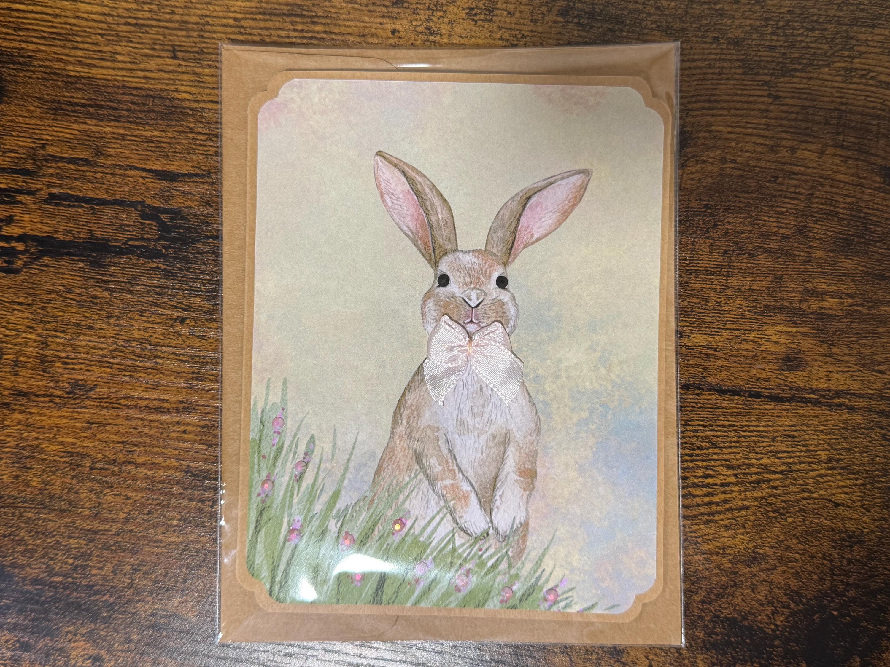 Embellished Easter Bunny Greeting Card