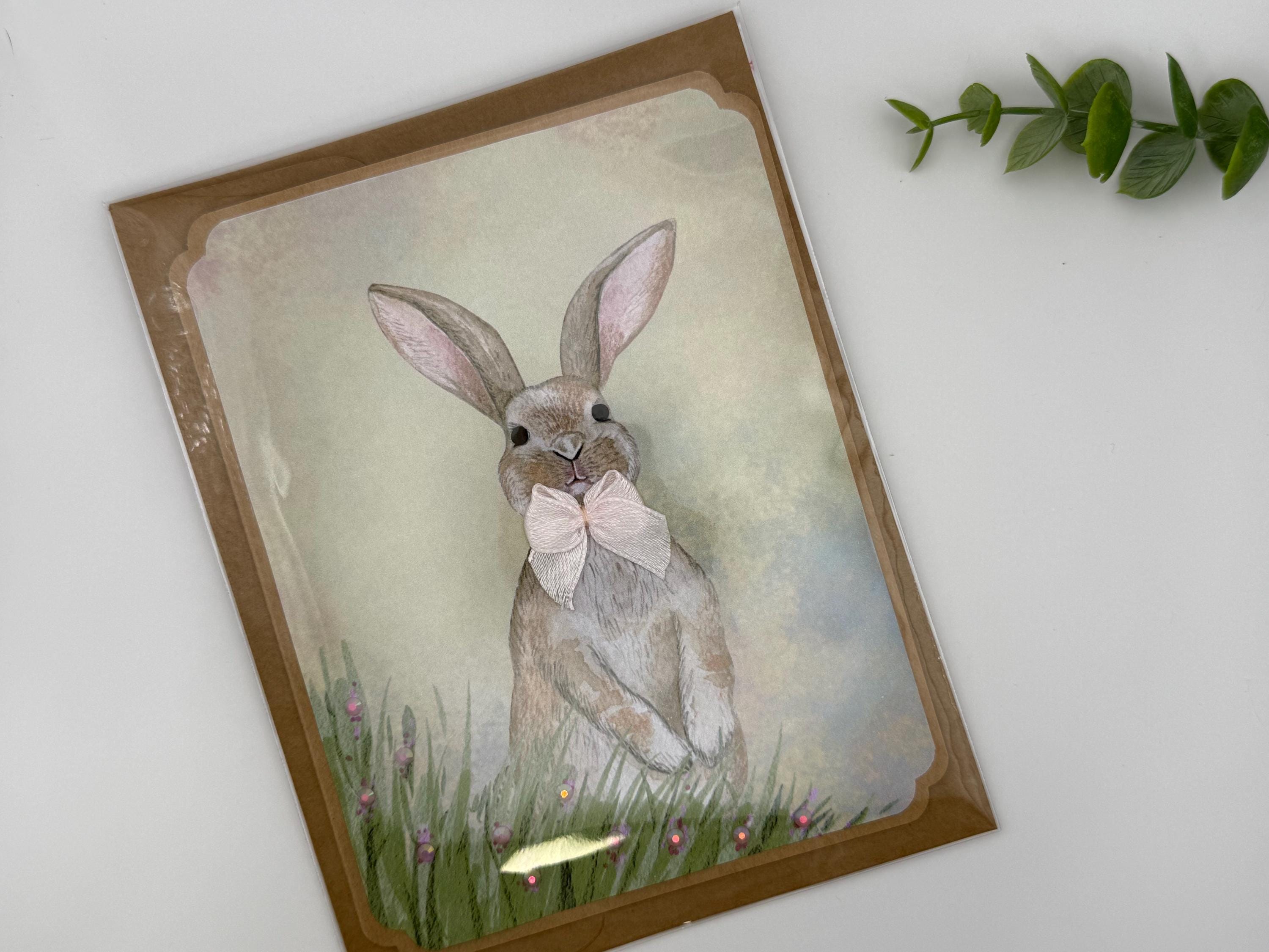 Embellished Easter Bunny Greeting Card