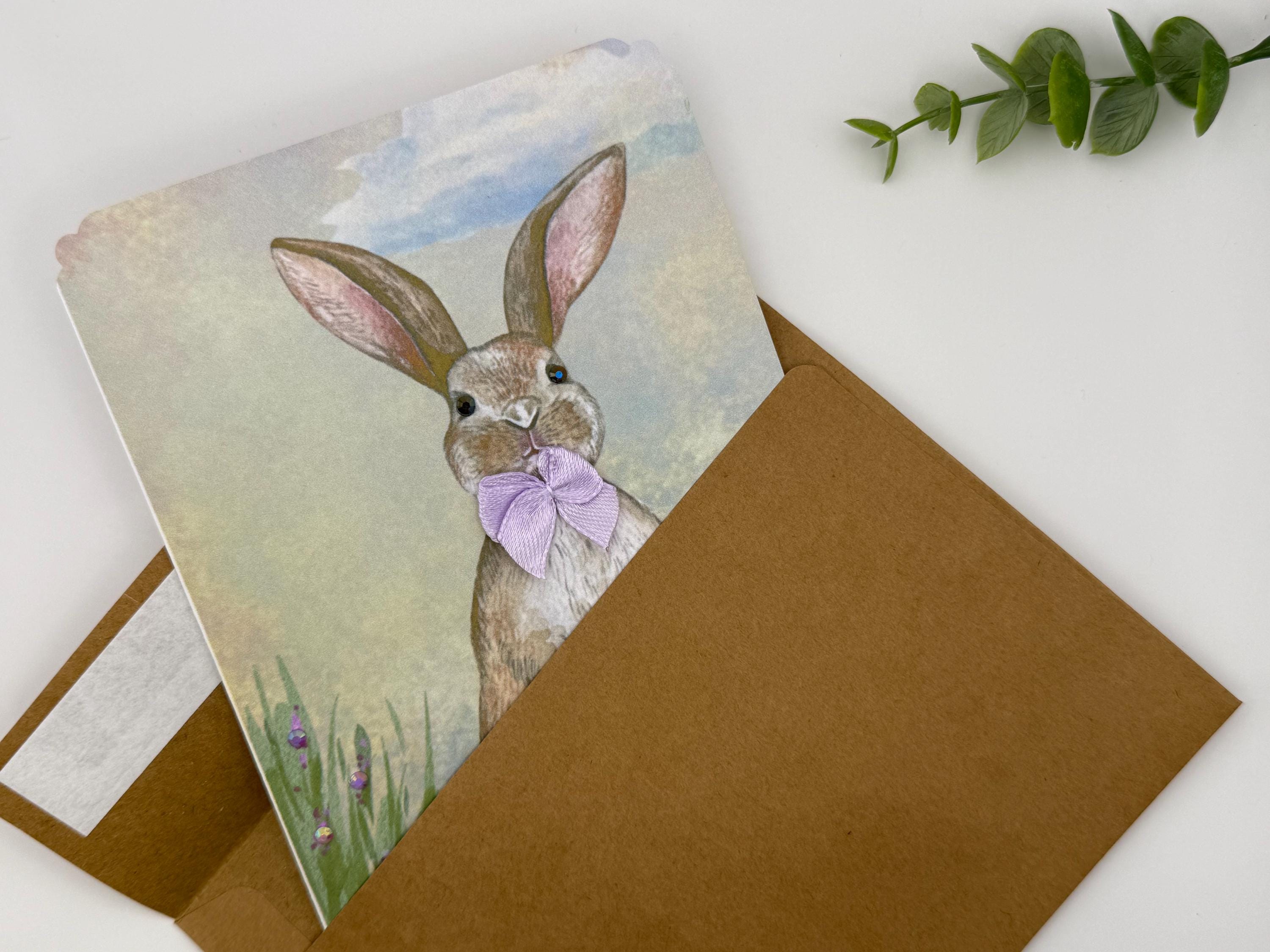 Embellished Bunny Spring Greeting Card
