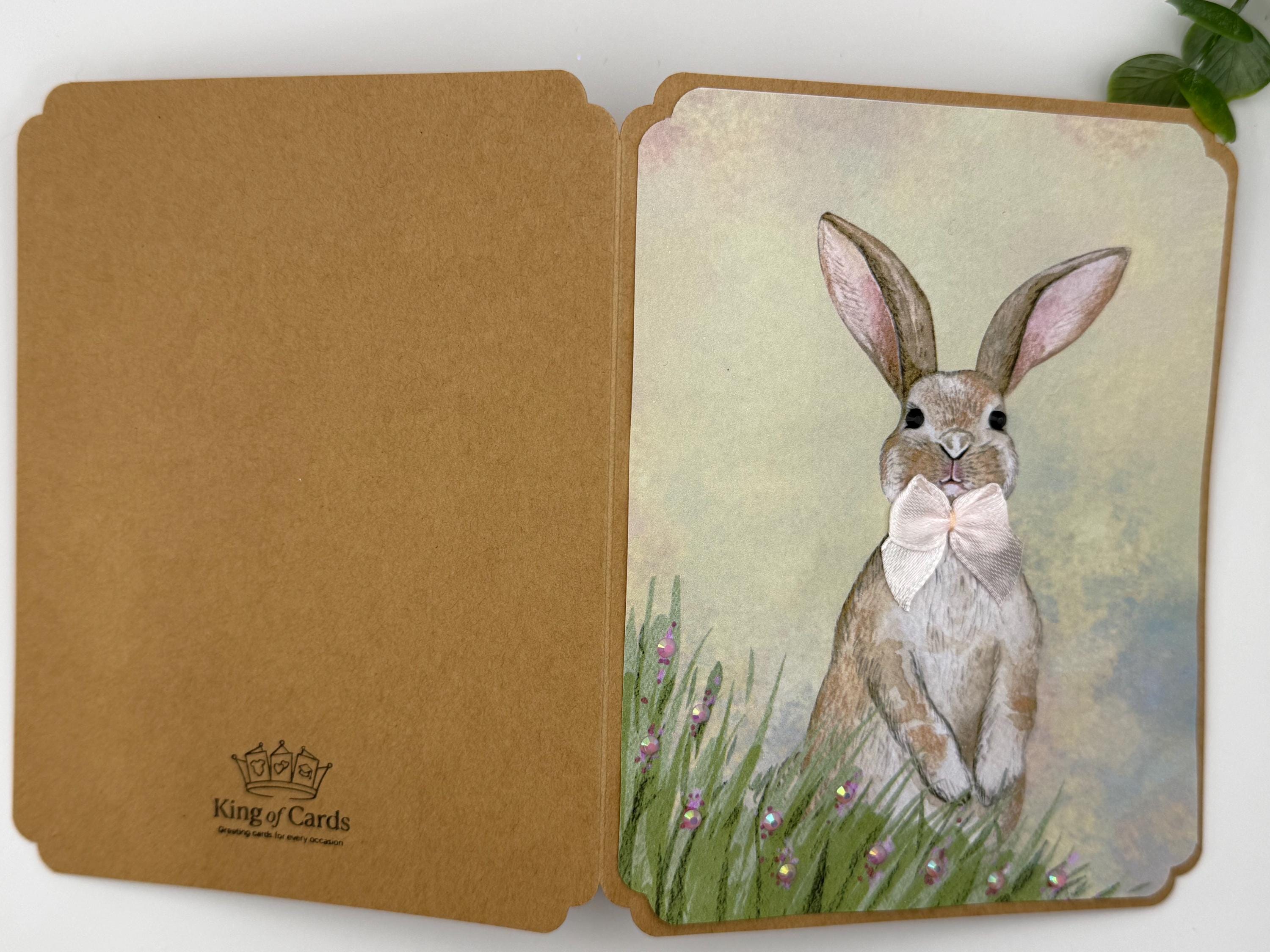 Embellished Easter Bunny Greeting Card
