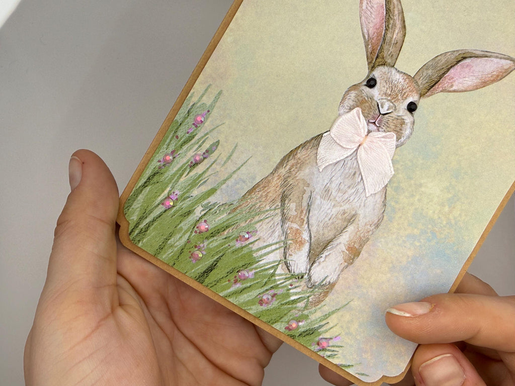 Embellished Easter Bunny Greeting Card