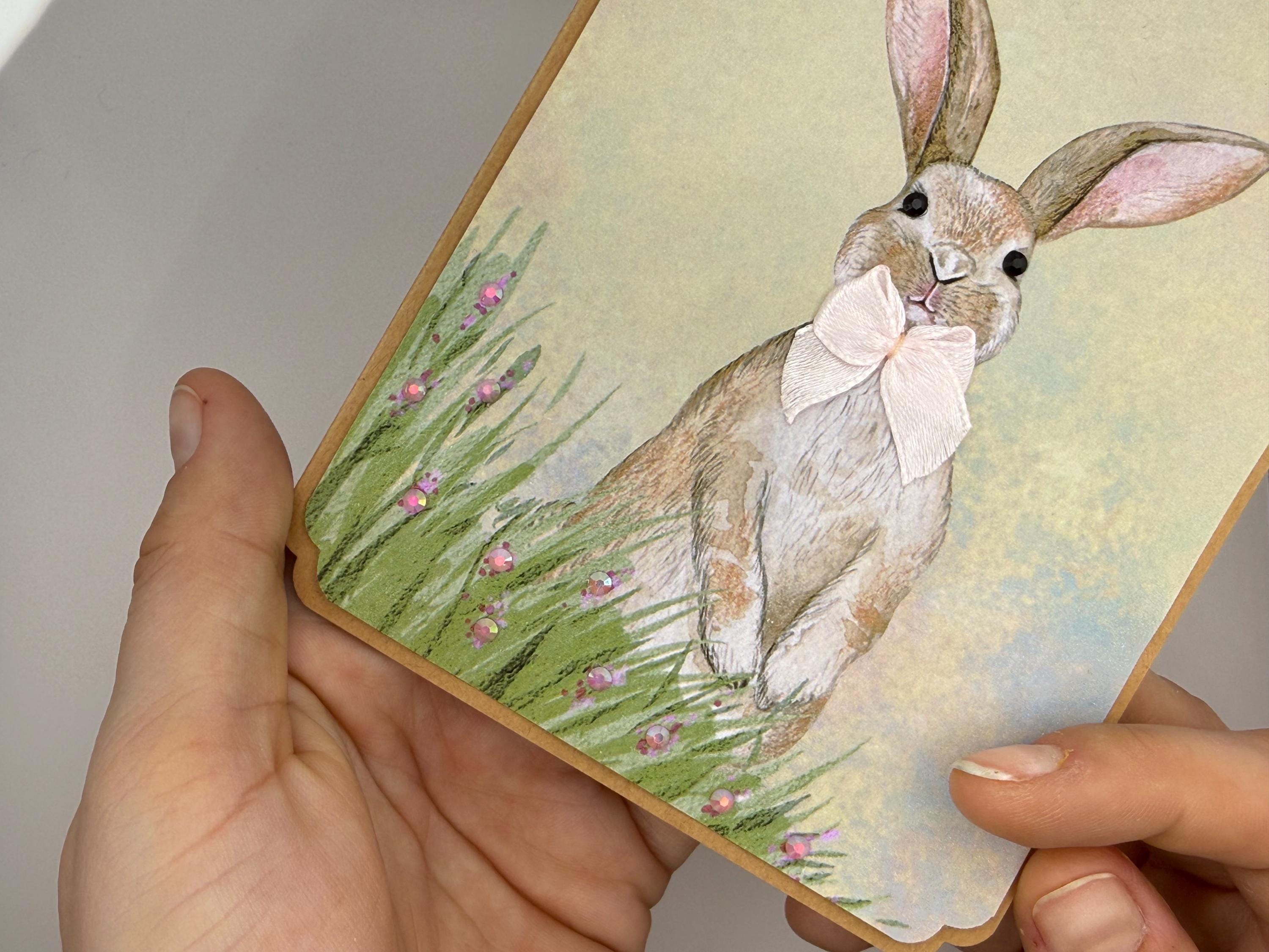 Embellished Easter Bunny Greeting Card