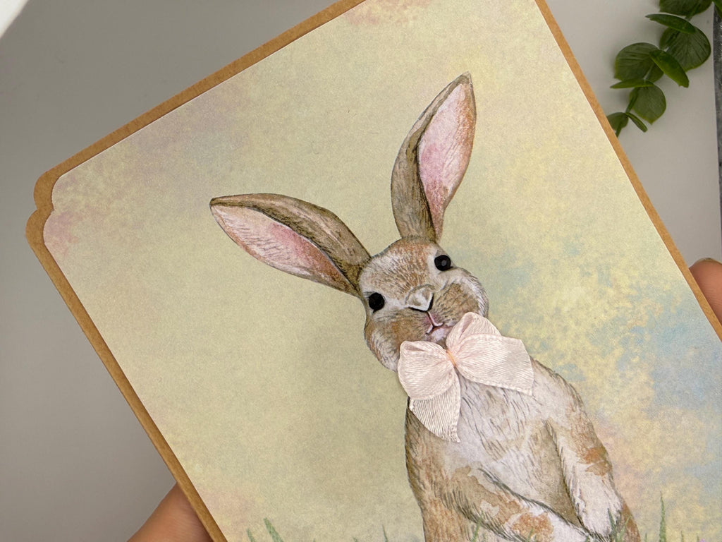 Embellished Easter Bunny Greeting Card