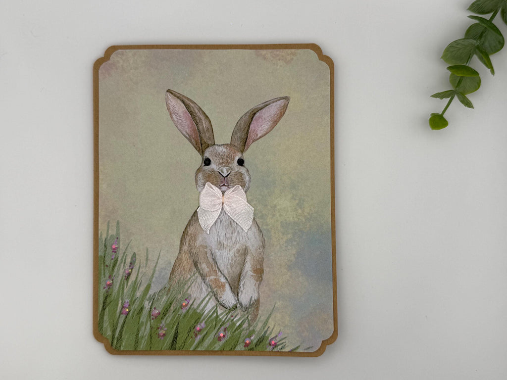 Embellished Easter Bunny Greeting Card