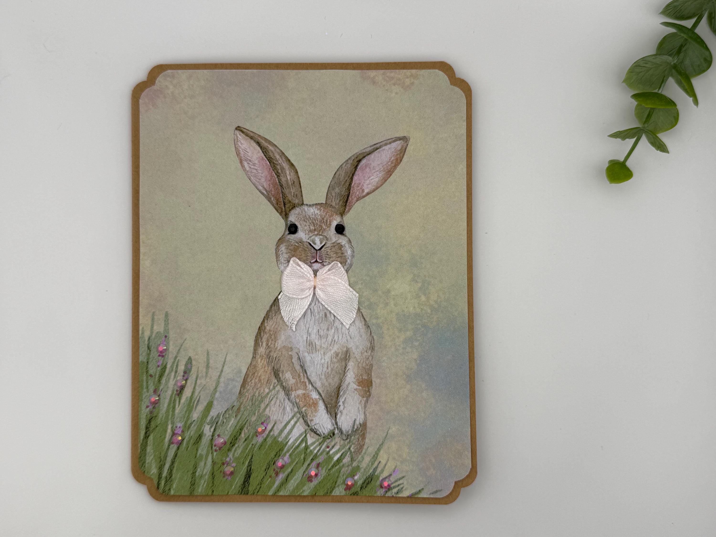 Embellished Easter Bunny Greeting Card