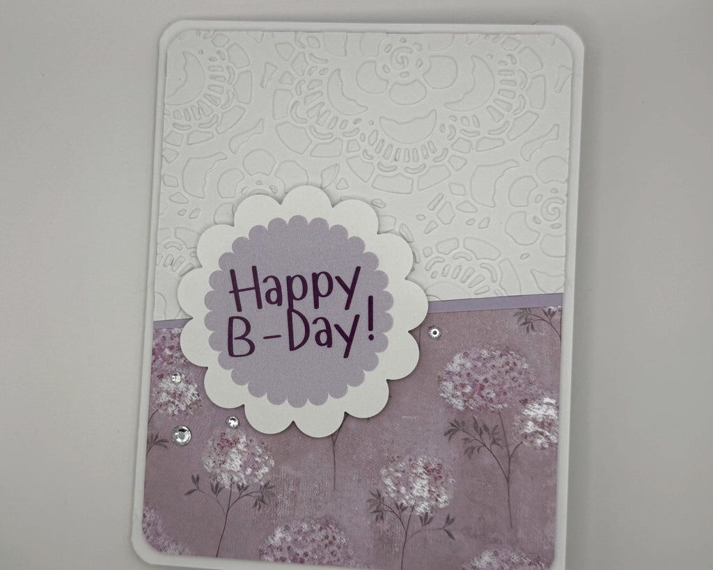 Happy Birthday! Lavender | Handmade Greeting Card
