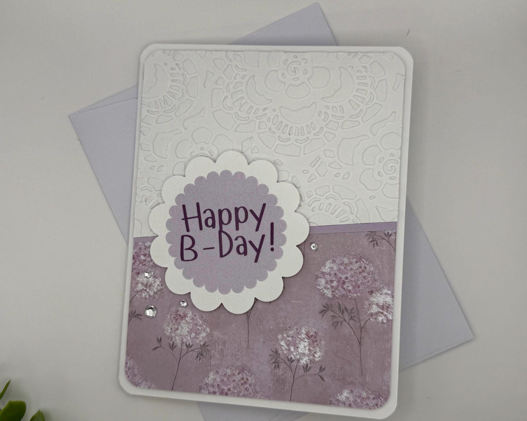 Happy Birthday! Lavender | Handmade Greeting Card