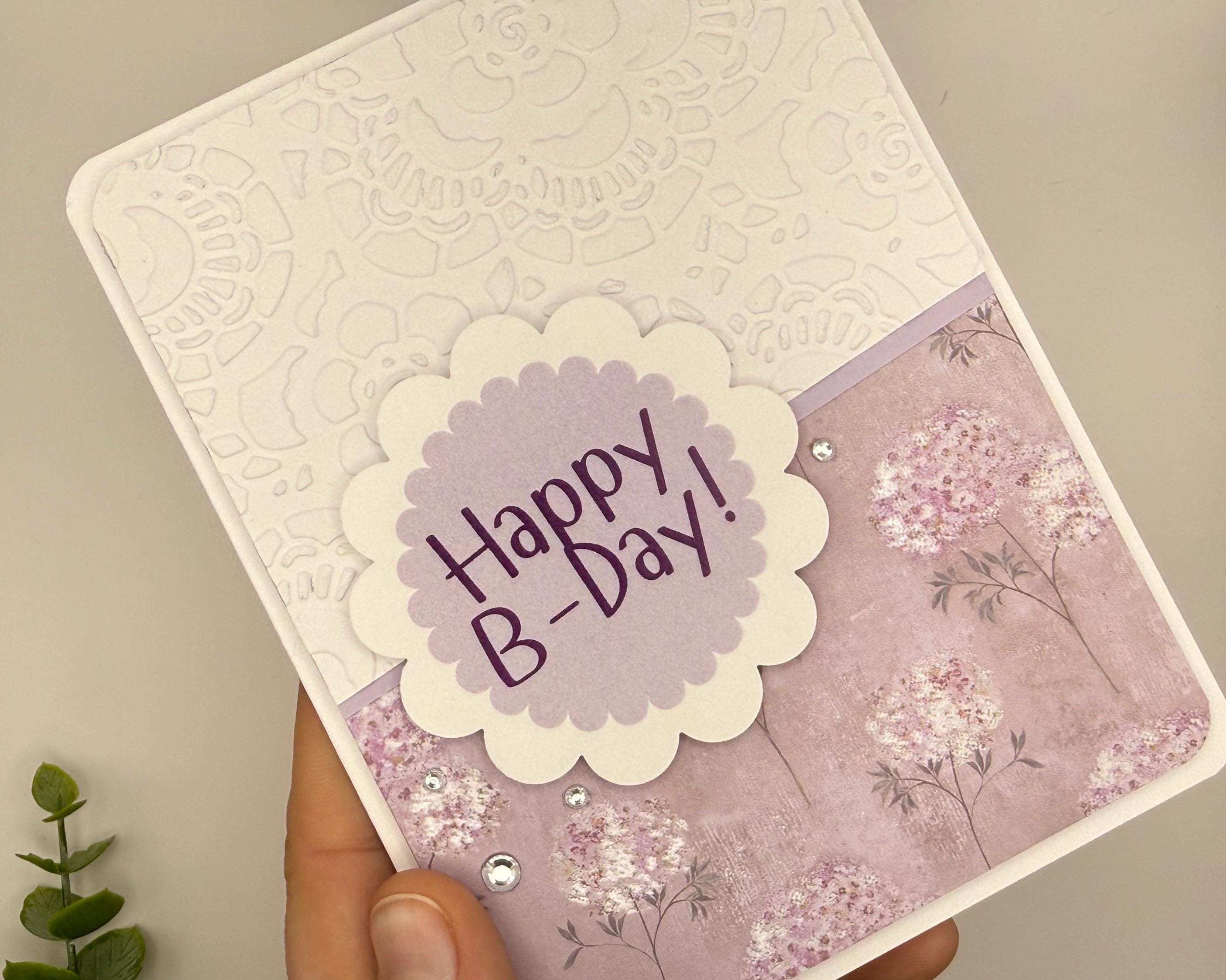Happy Birthday! Lavender | Handmade Greeting Card