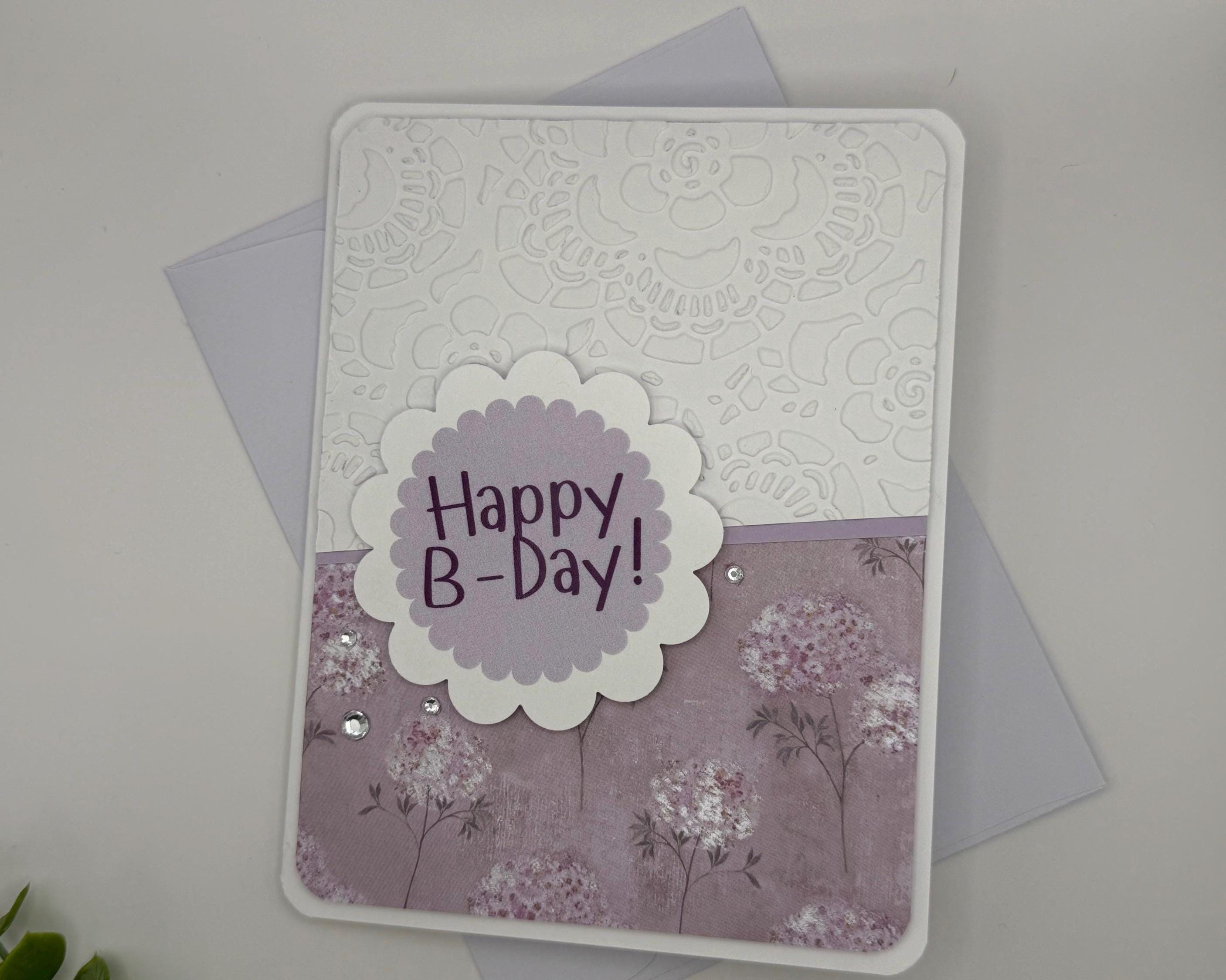 Happy Birthday! Lavender | Handmade Greeting Card