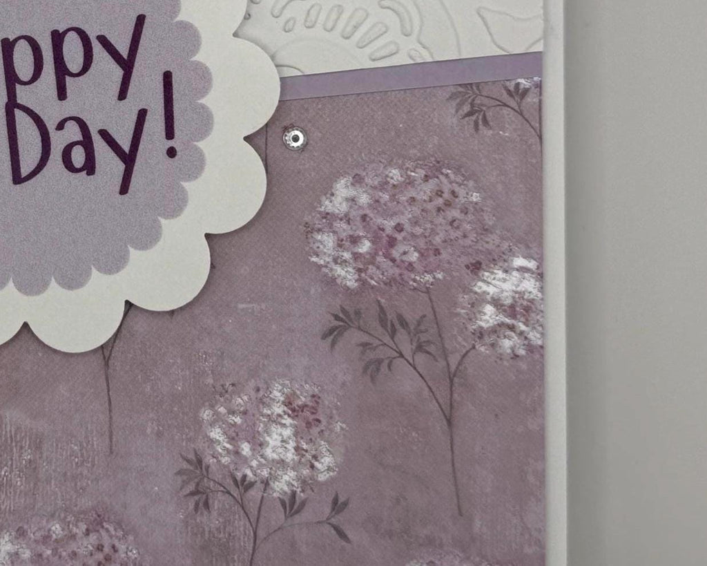 Happy Birthday! Lavender | Handmade Greeting Card