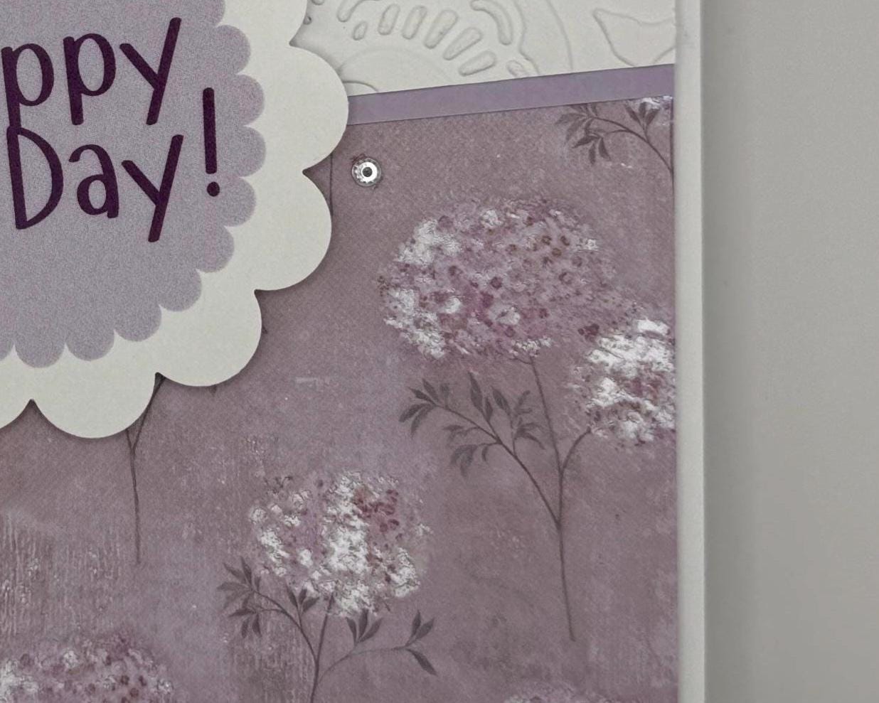 Happy Birthday! Lavender | Handmade Greeting Card