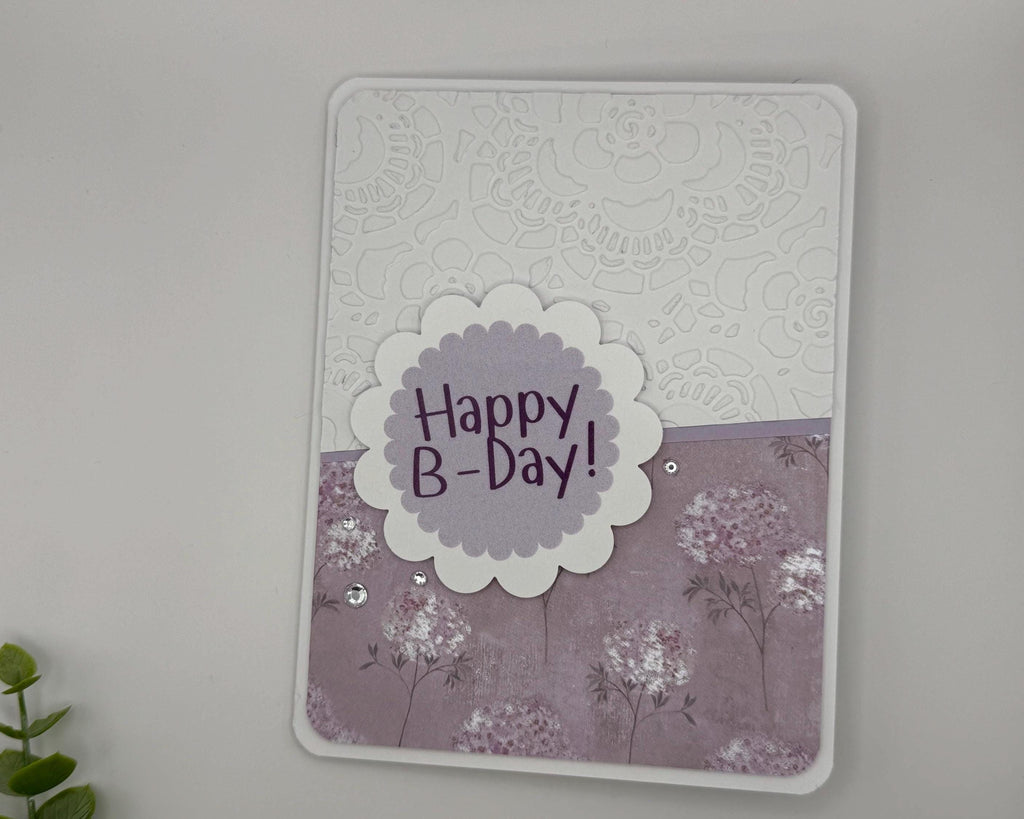 Happy Birthday! Lavender | Handmade Greeting Card