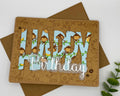 Handmade Monkey Birthday Card – A2 Jungle Animal Greeting Card with Kraft Envelope