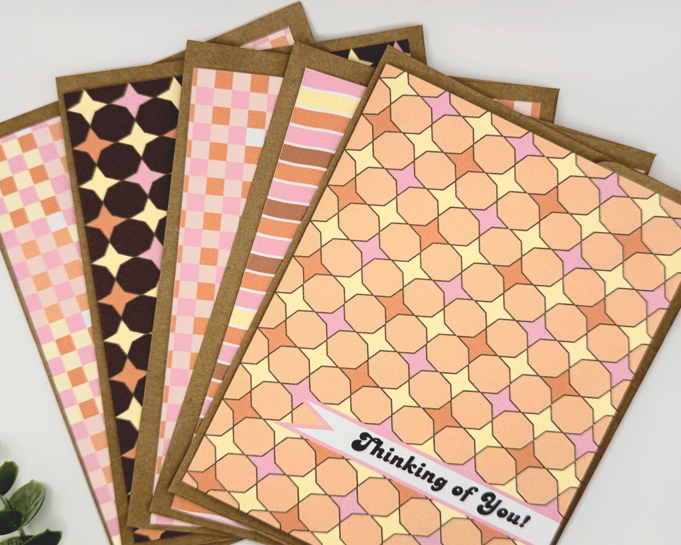 Groovy Retro Greeting Cards | 70s Style Mixed Occasions Pack