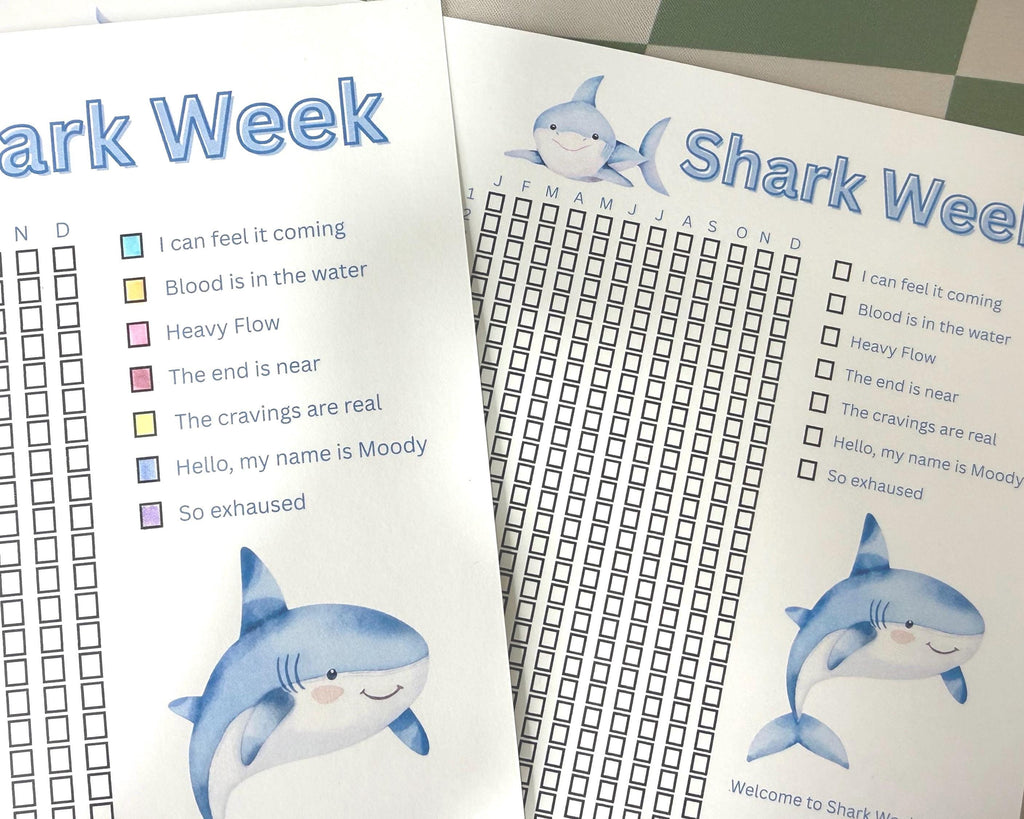 Shark Week Period Trackers | Female Health Tracker