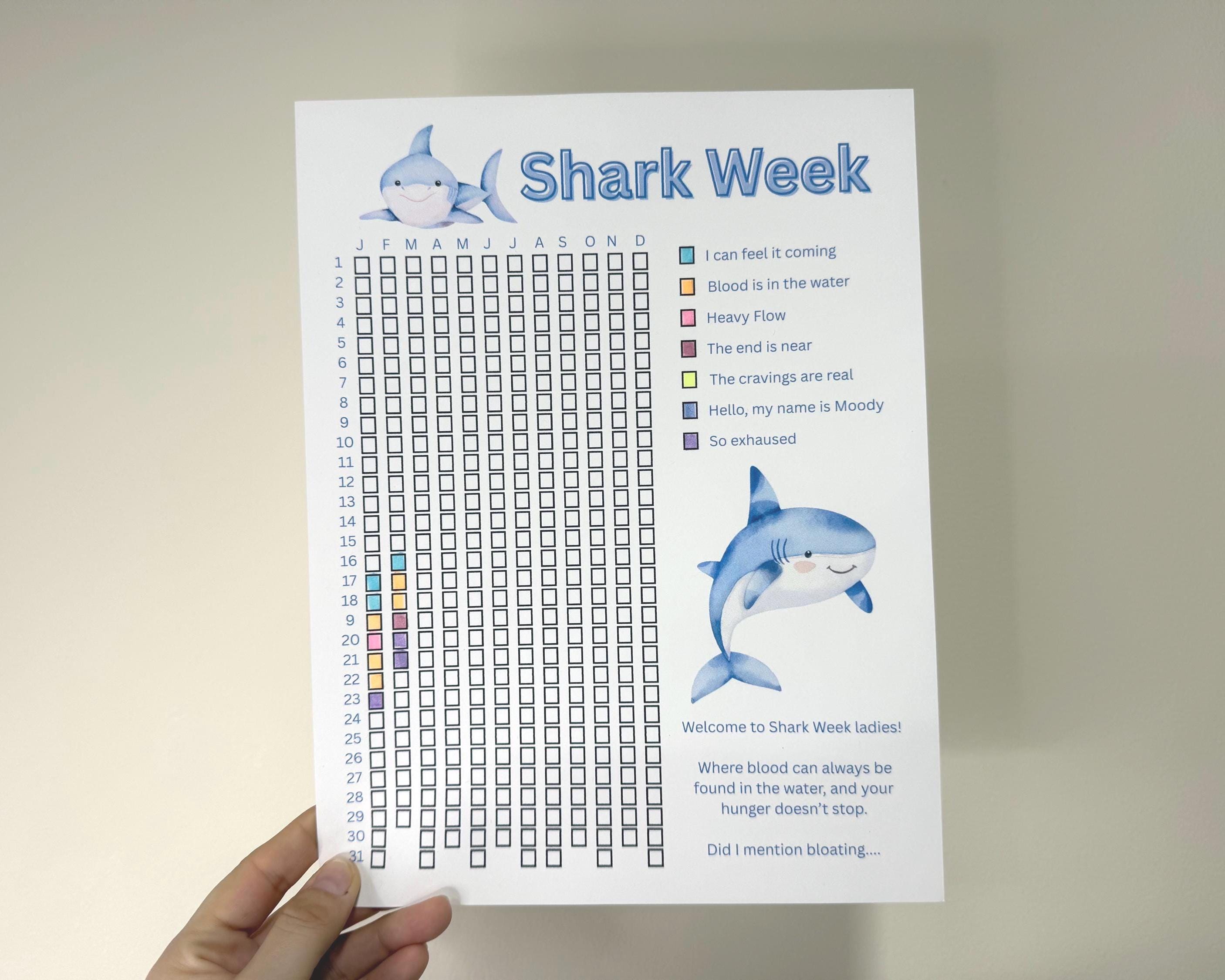 Shark Week Period Trackers | Female Health Tracker