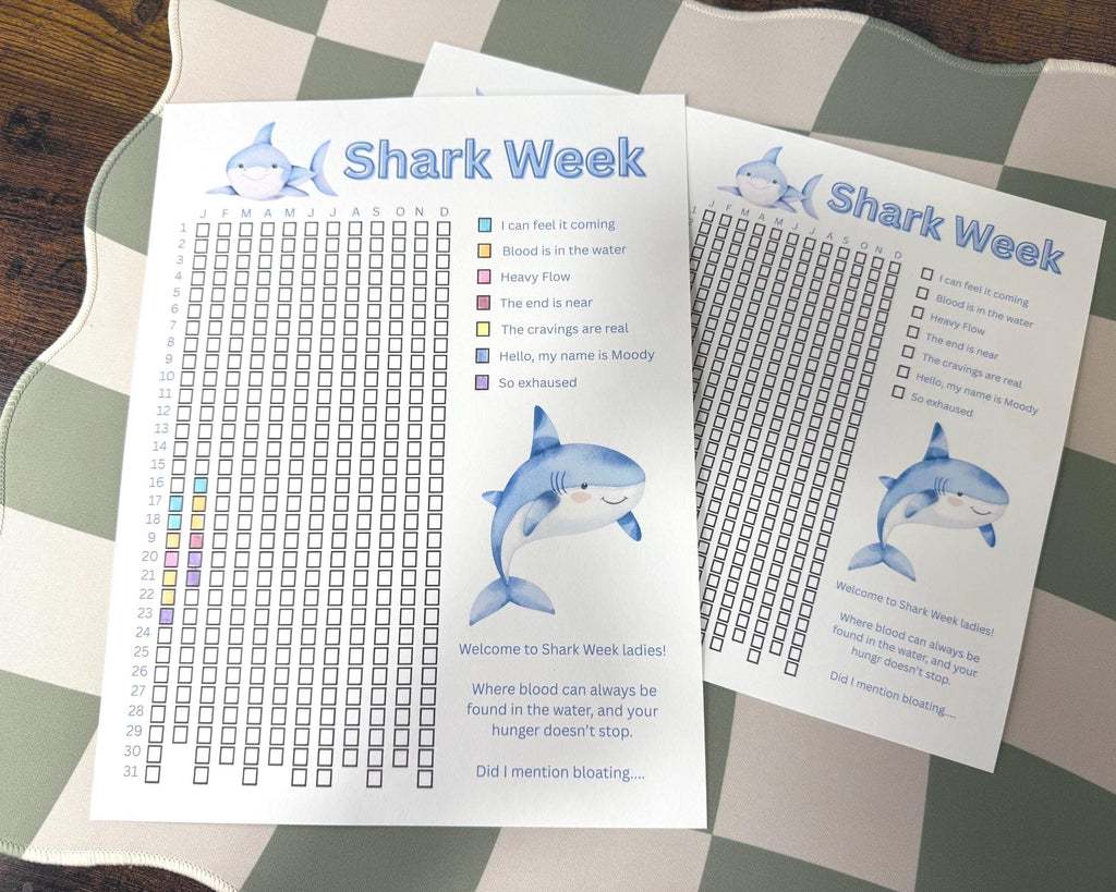 Shark Week Period Trackers | Female Health Tracker