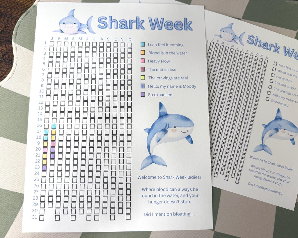 Shark Week Period Trackers | Female Health Tracker