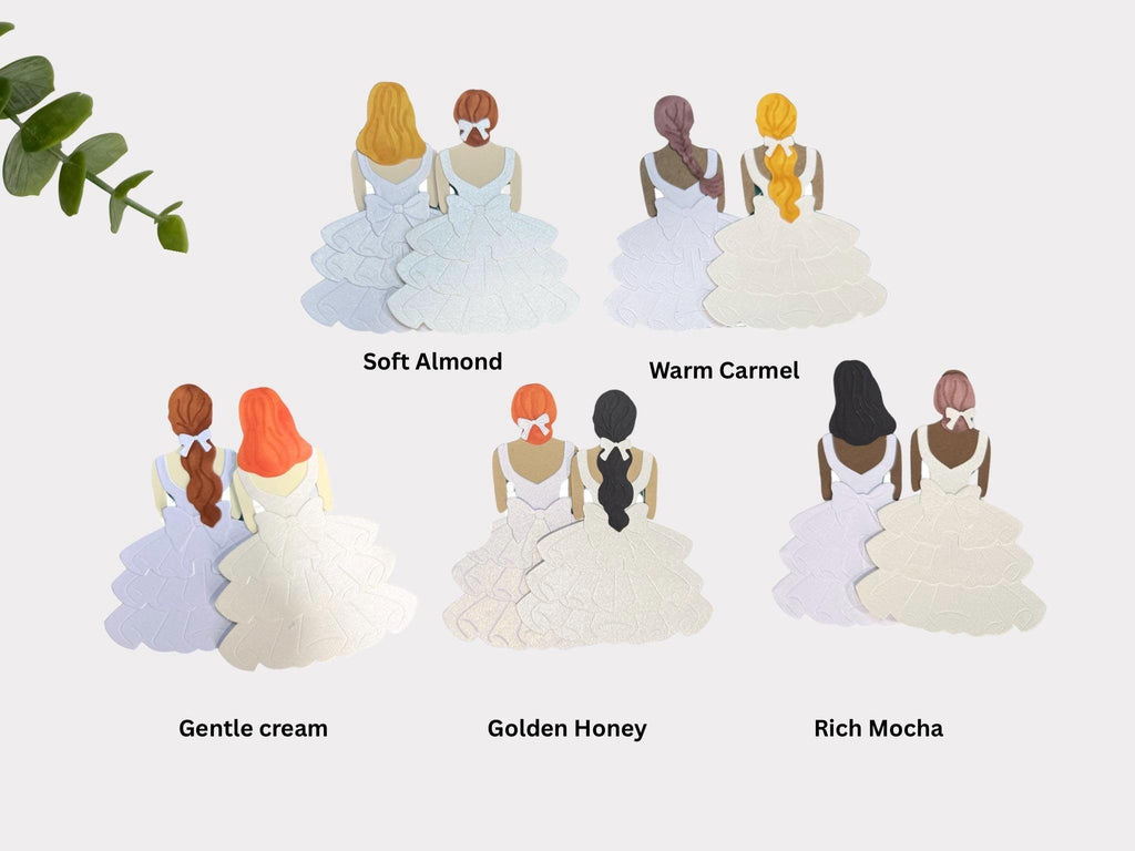 Custom Paper Women Set of 3 | Handmade Die Cut Figures | Scrapbooking, Cards & Paper Crafts