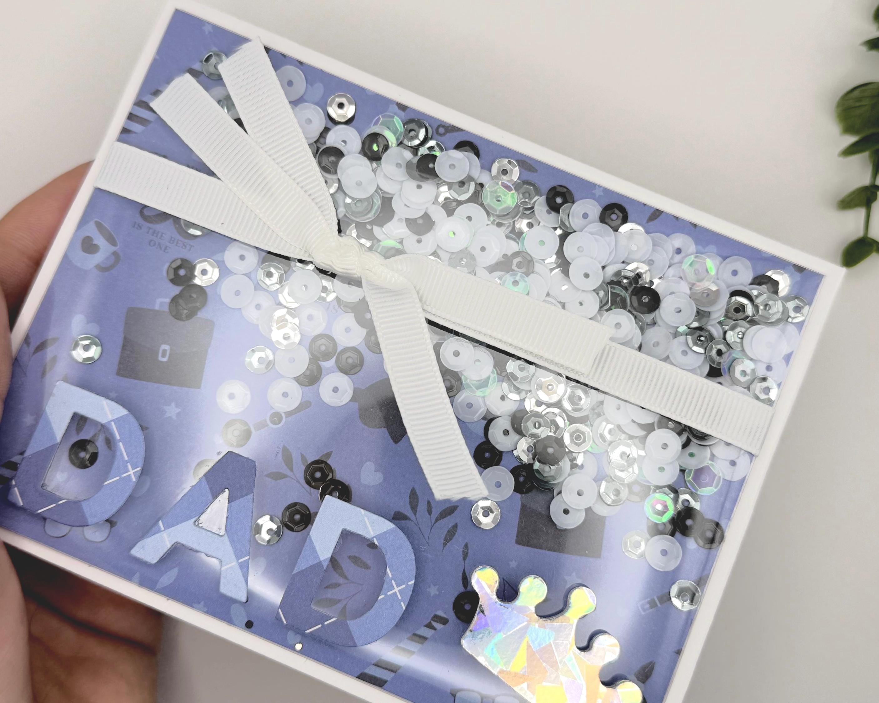 Happy Dad Day Shaker Card | Blue Handmade Father's Day Card