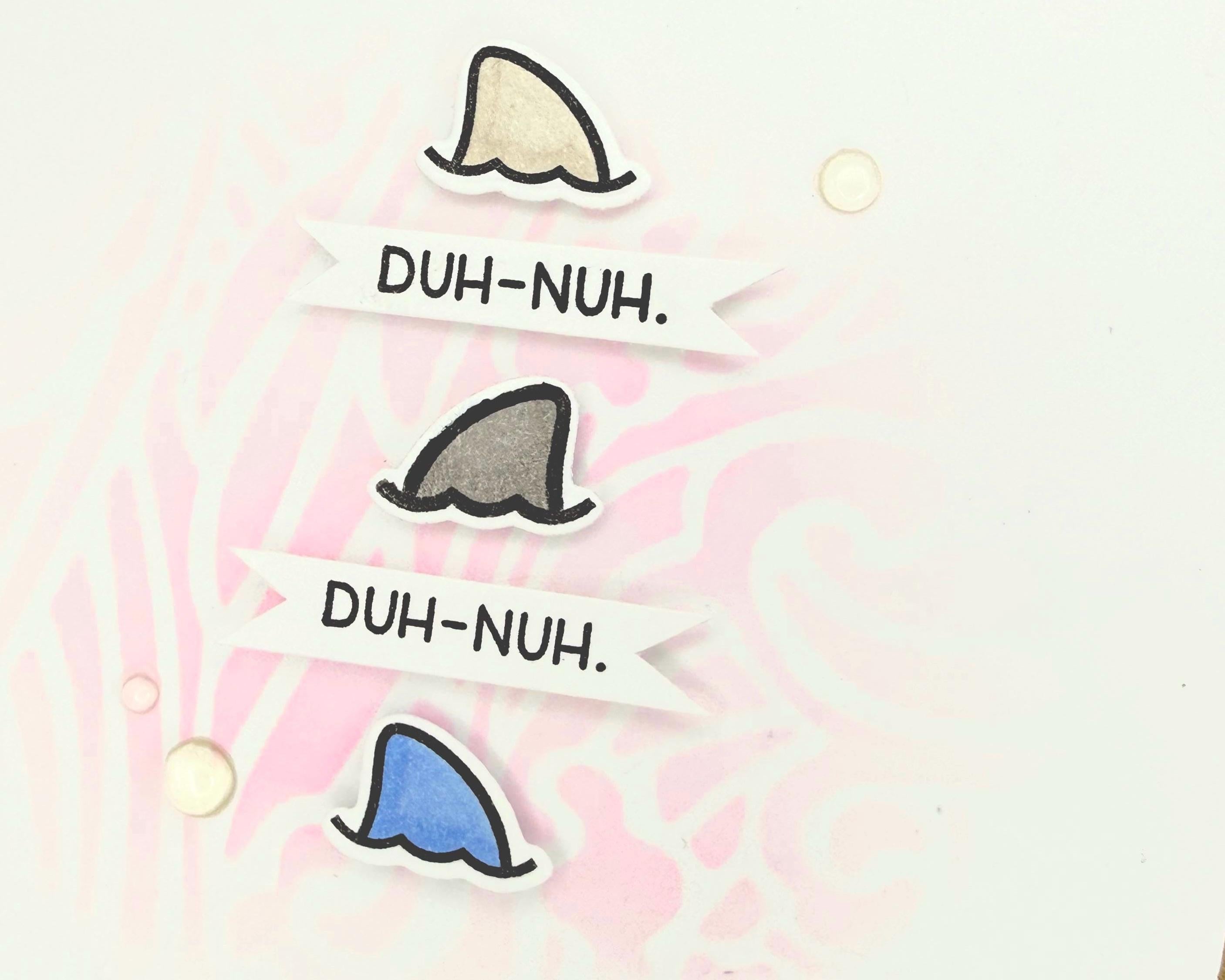 Duh‑Nuh, Duh‑Nuh – Handmade Shark Thinking of You Card