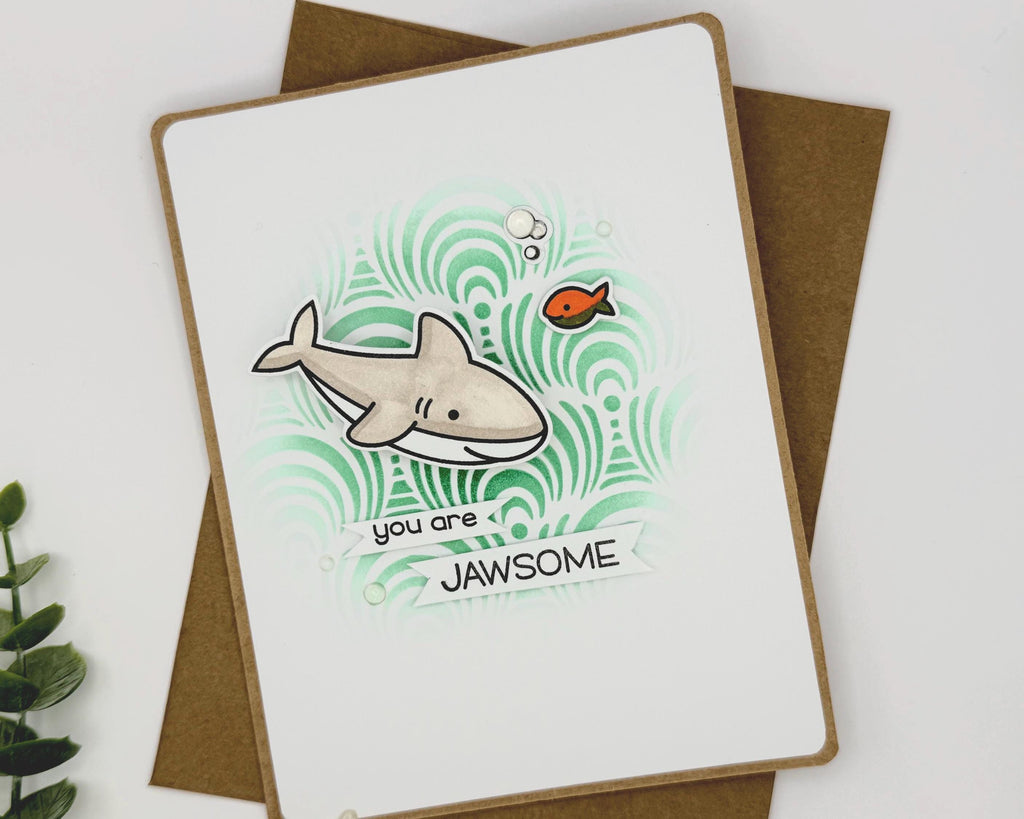 You Are Jawsome – Handmade Thinking of You Shark Shaker Card