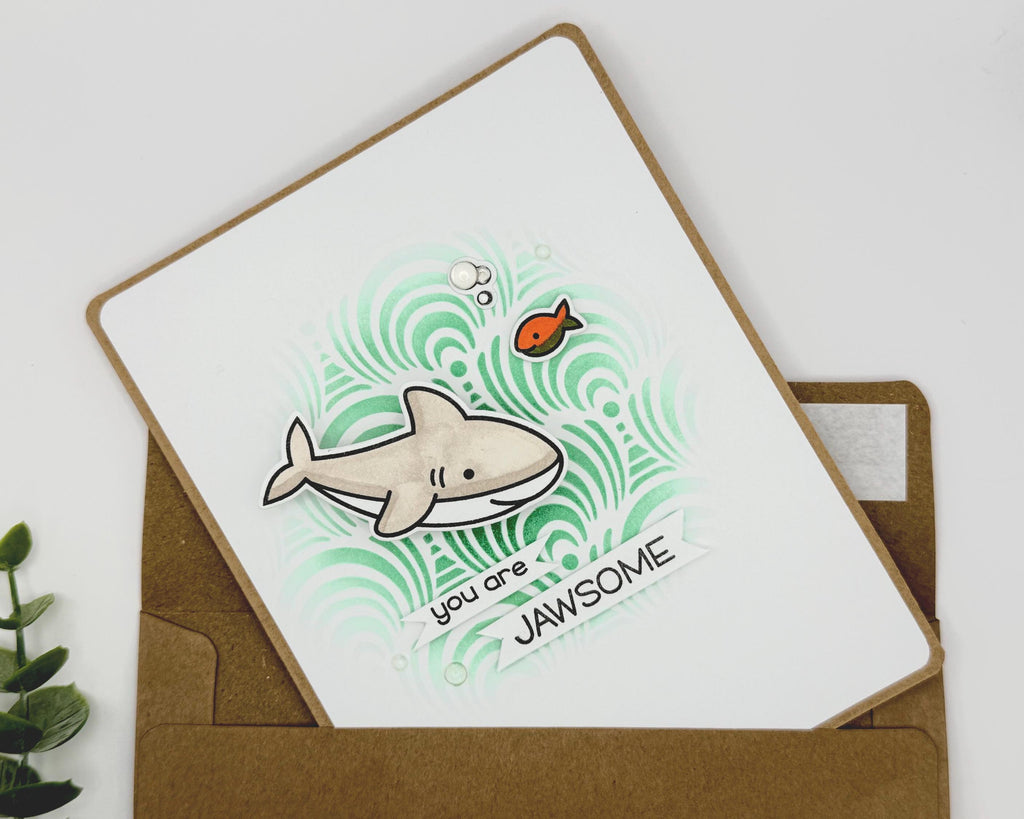You Are Jawsome – Handmade Thinking of You Shark Shaker Card