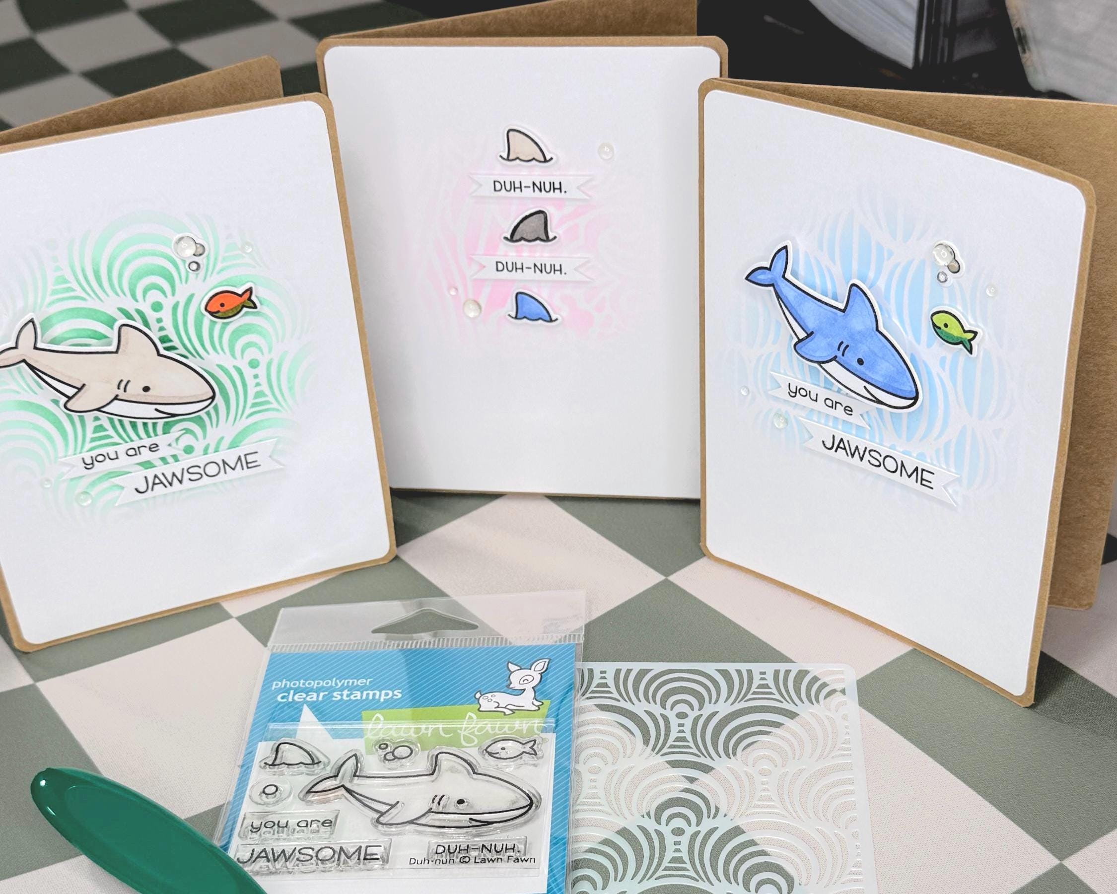 Duh‑Nuh, Duh‑Nuh – Handmade Shark Thinking of You Card