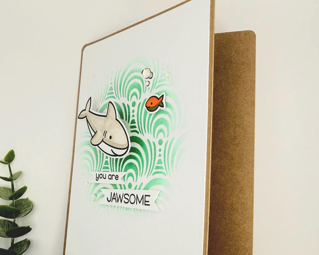 You Are Jawsome – Handmade Thinking of You Shark Shaker Card