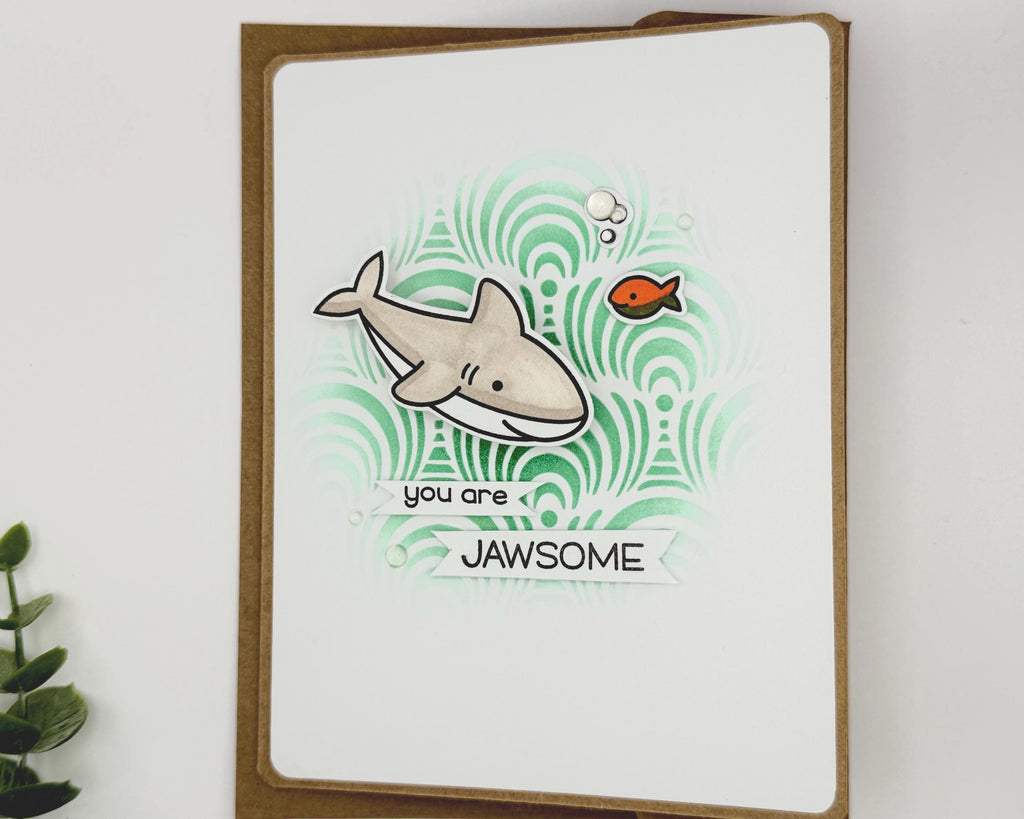 You Are Jawsome – Handmade Thinking of You Shark Shaker Card