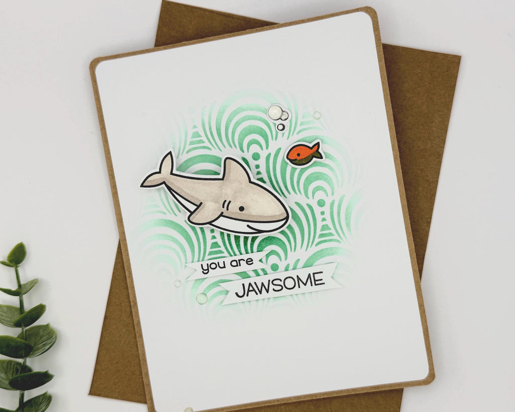 You Are Jawsome – Handmade Thinking of You Shark Shaker Card